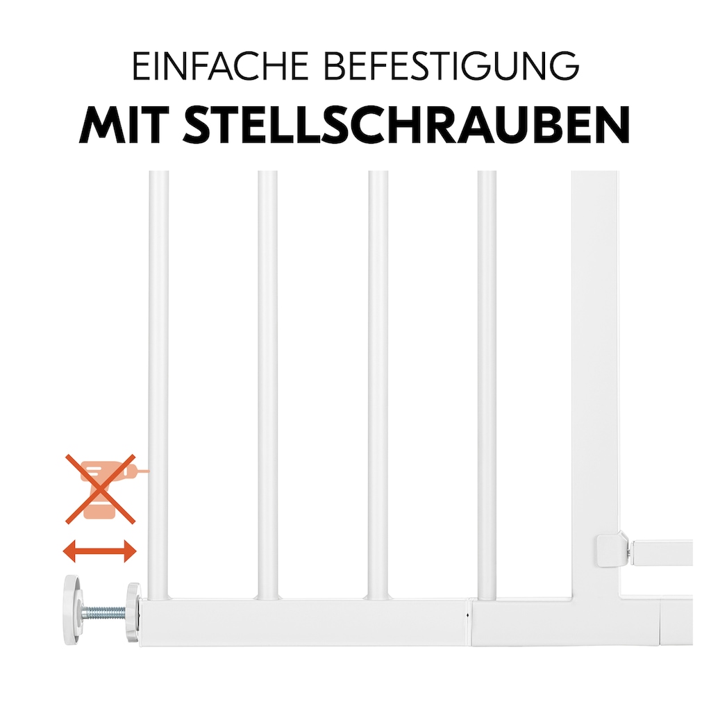 Hauck Türschutzgitter »Open N Stop 2 Set inklusive Verlängerung 21 cm, White«