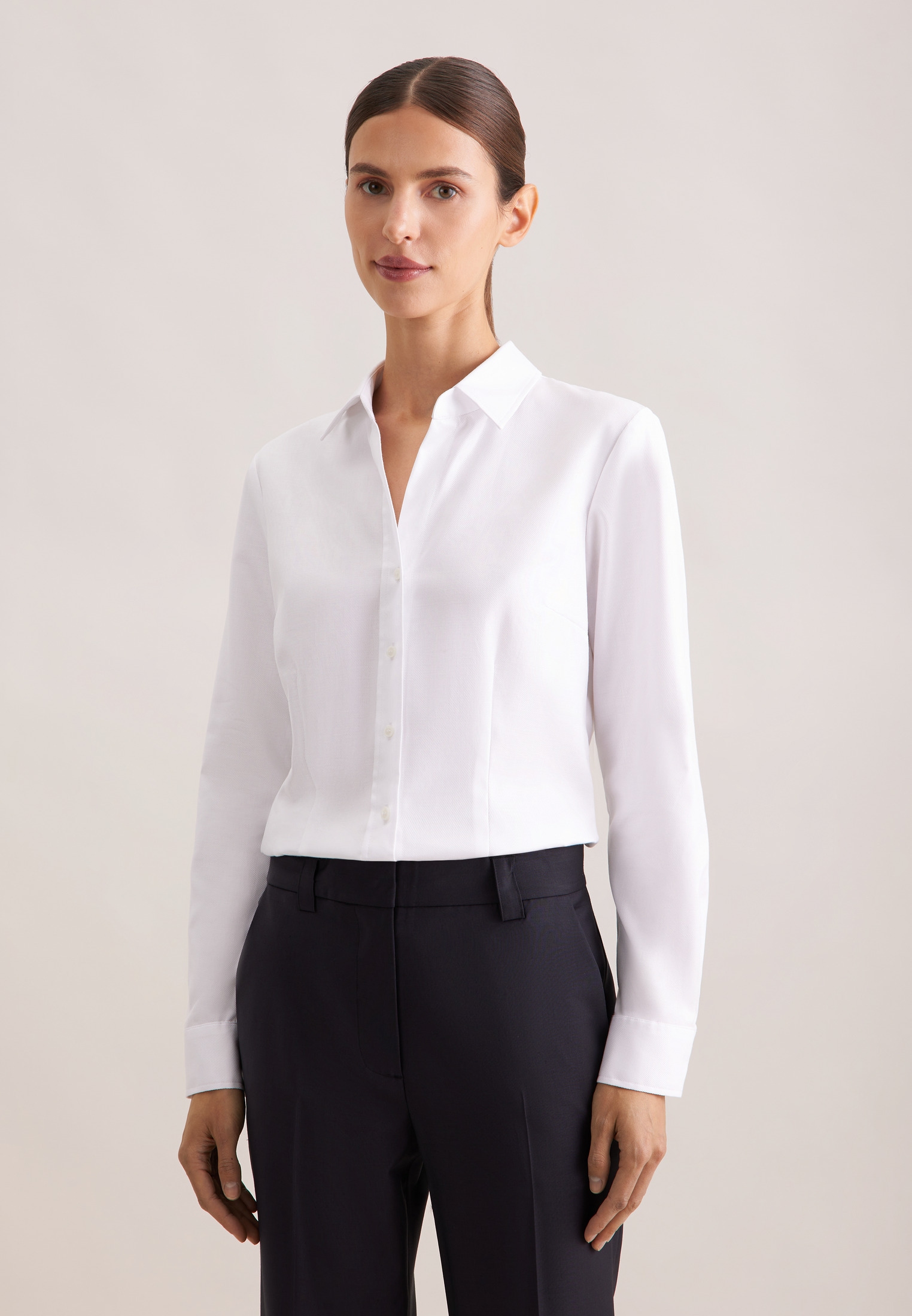 seidensticker Hemdbluse »Schwarze Rose« 1/1 Kragen Uni