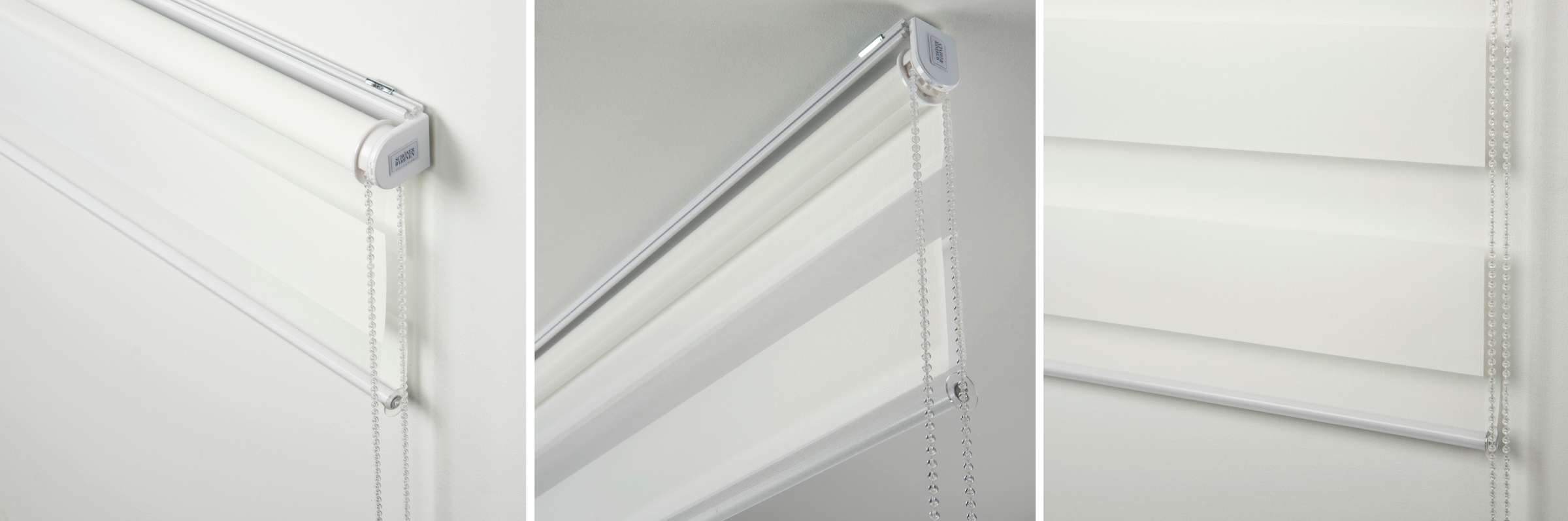 SCHÖNER WOHNEN-Kollektion Doppelrollo »Tilda«, transparent, Sichtschutz, mit Bohren/ohne Bohren, freihängend, geklemmt, silberne oder weiße Rollo-Technik