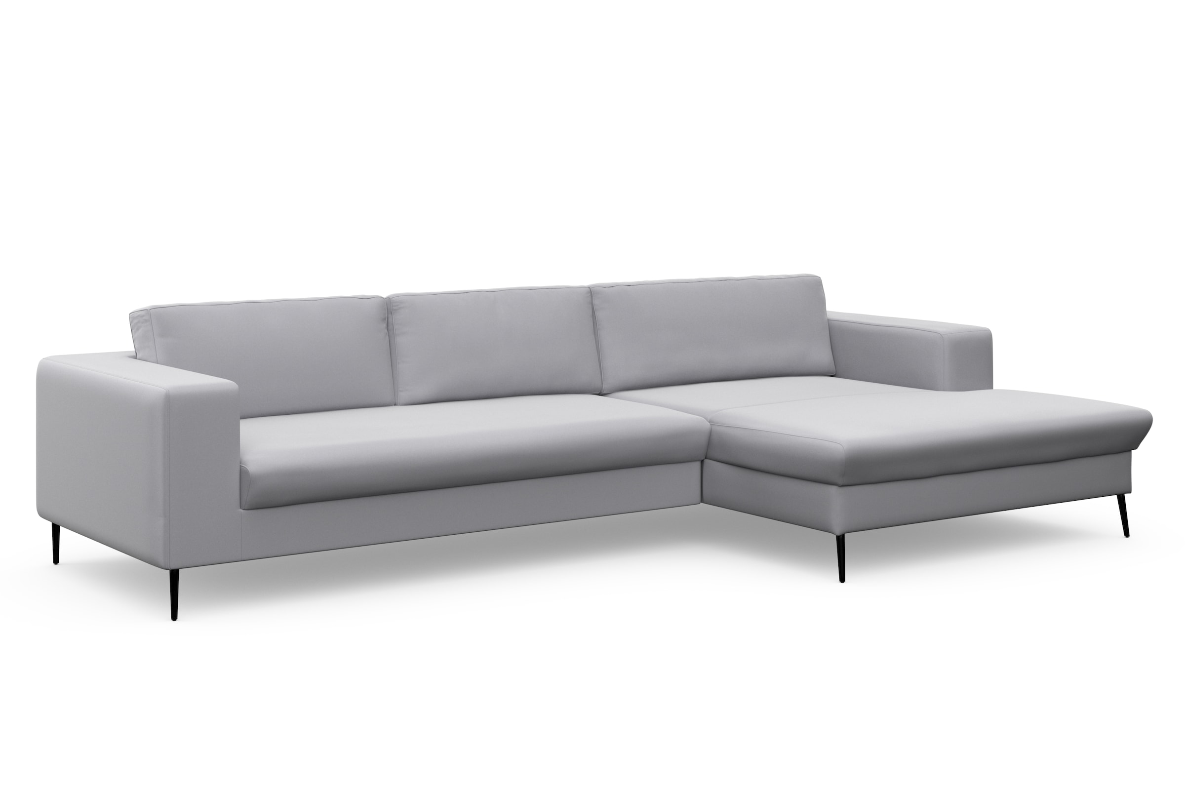 DOMO collection Ecksofa »Modica, zeitlos und elegant, L-Form«, moderne Optik mit extrabreiter Recamiere, auch in Cord