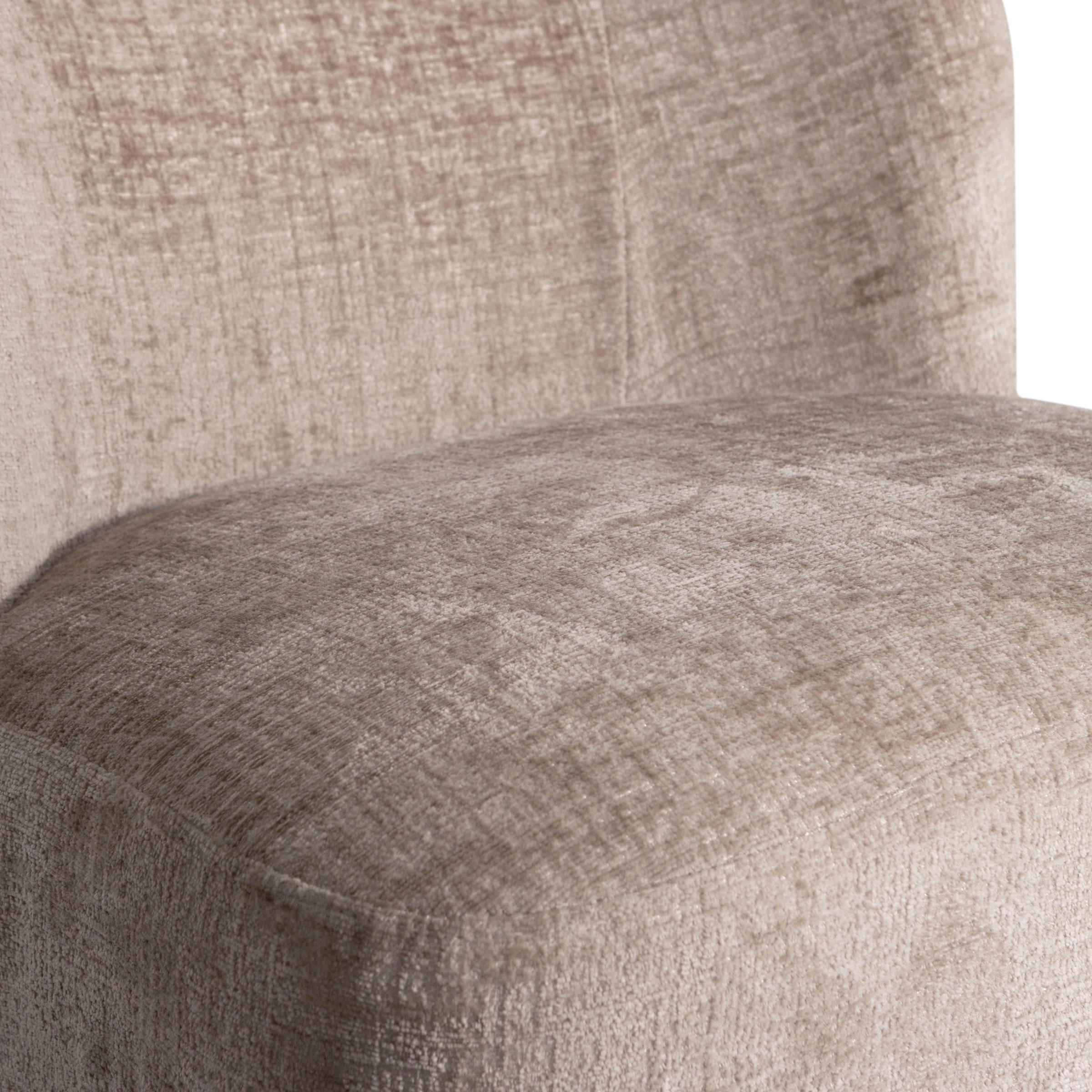 WOOOD Drehsessel »Atty mit struktur-Velvetbezug und Drehmechanismus B 74 x T 65 x H 75cm« Sehr hohe Verschleißfestigkeit, montiert geliefert, Tragkraft 120 kg