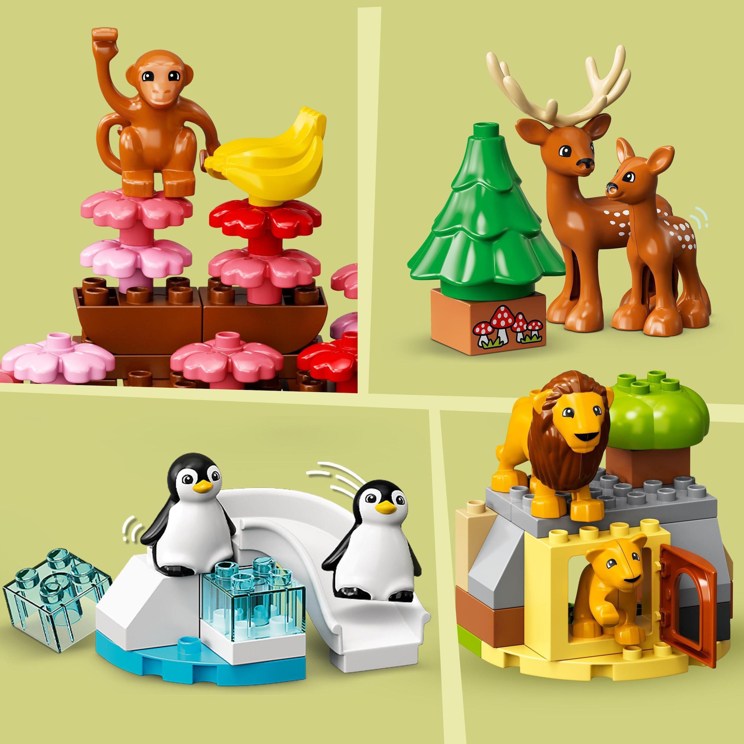 LEGO® Konstruktionsspielsteine »Wilde Tiere der Welt (10975), LEGO® DUPLO«, (142 St.), Made in Europe