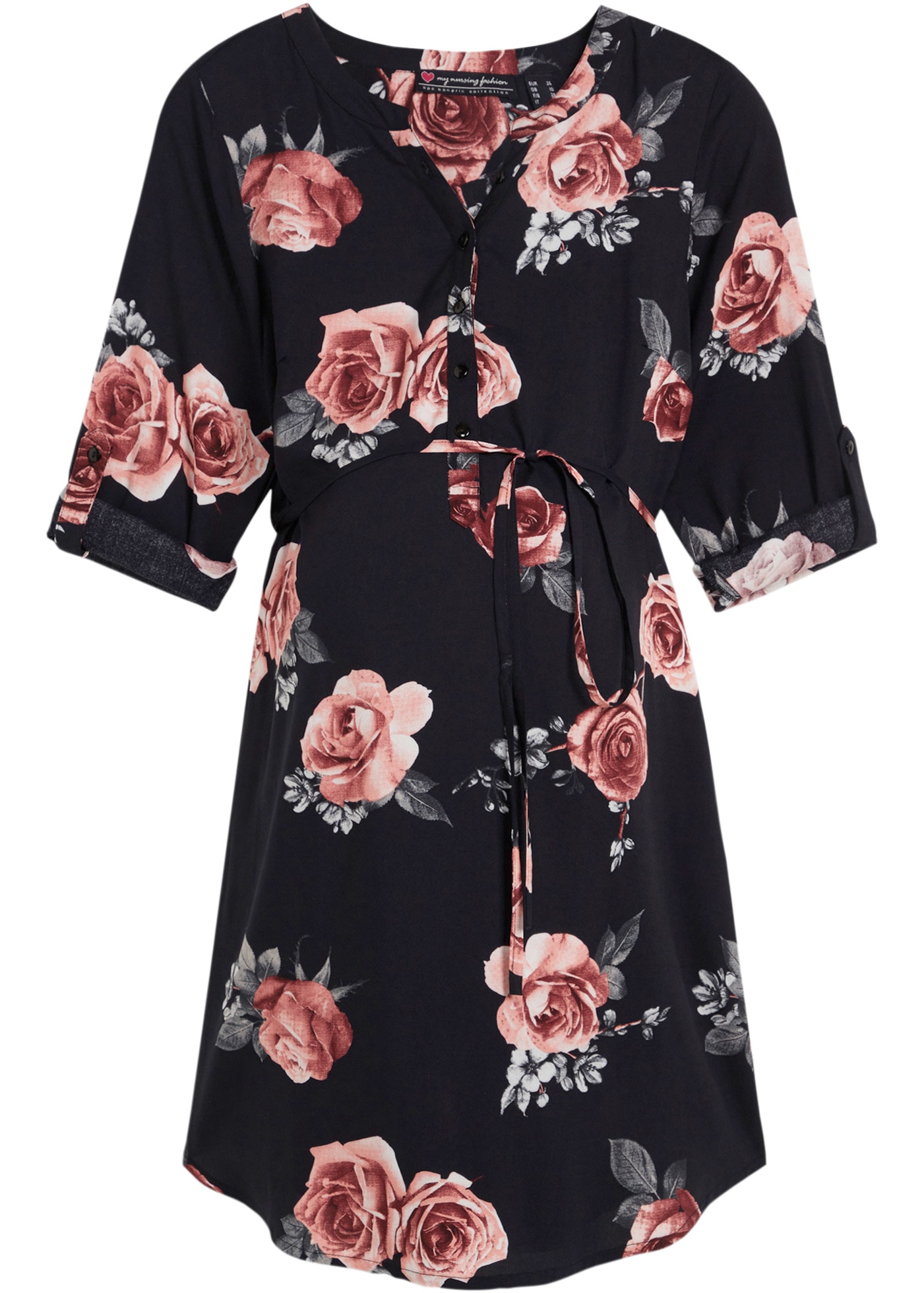 bonprix Umstandskleid »Umstands- und Stillblusenkleid aus fließender Viskose« Umstands- und Stillblusenkleid aus fließender Viskose