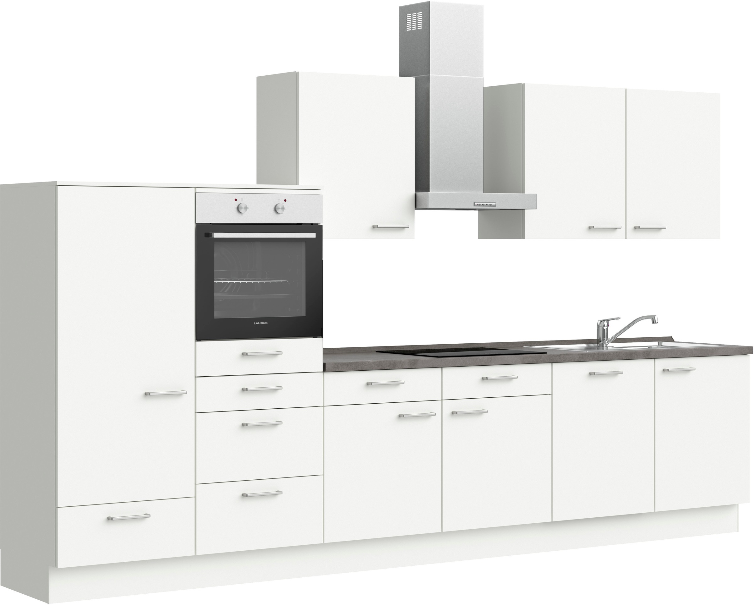 nobilia® Küchenzeile »"Touch I"«, vormontiert, Ausrichtung wählbar, Breite 360 cm, wahlw. mit E-Geräten