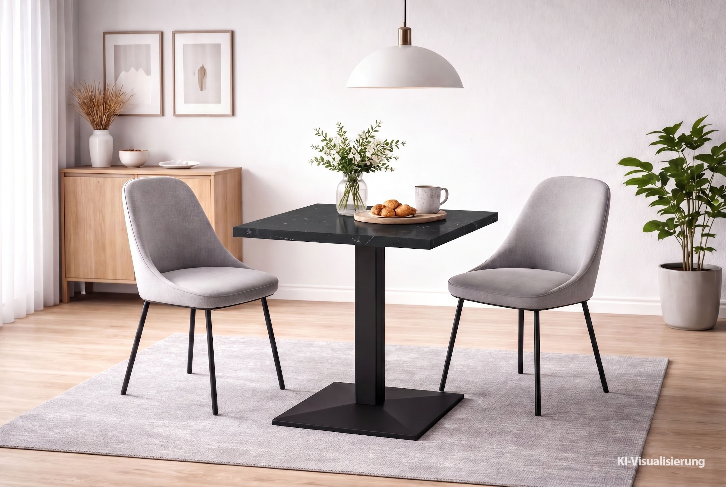 Mäusbacher »Big Bistro Metall« Quadrat-Säulengestell, eckige Platte BHT 70x75x70 cm