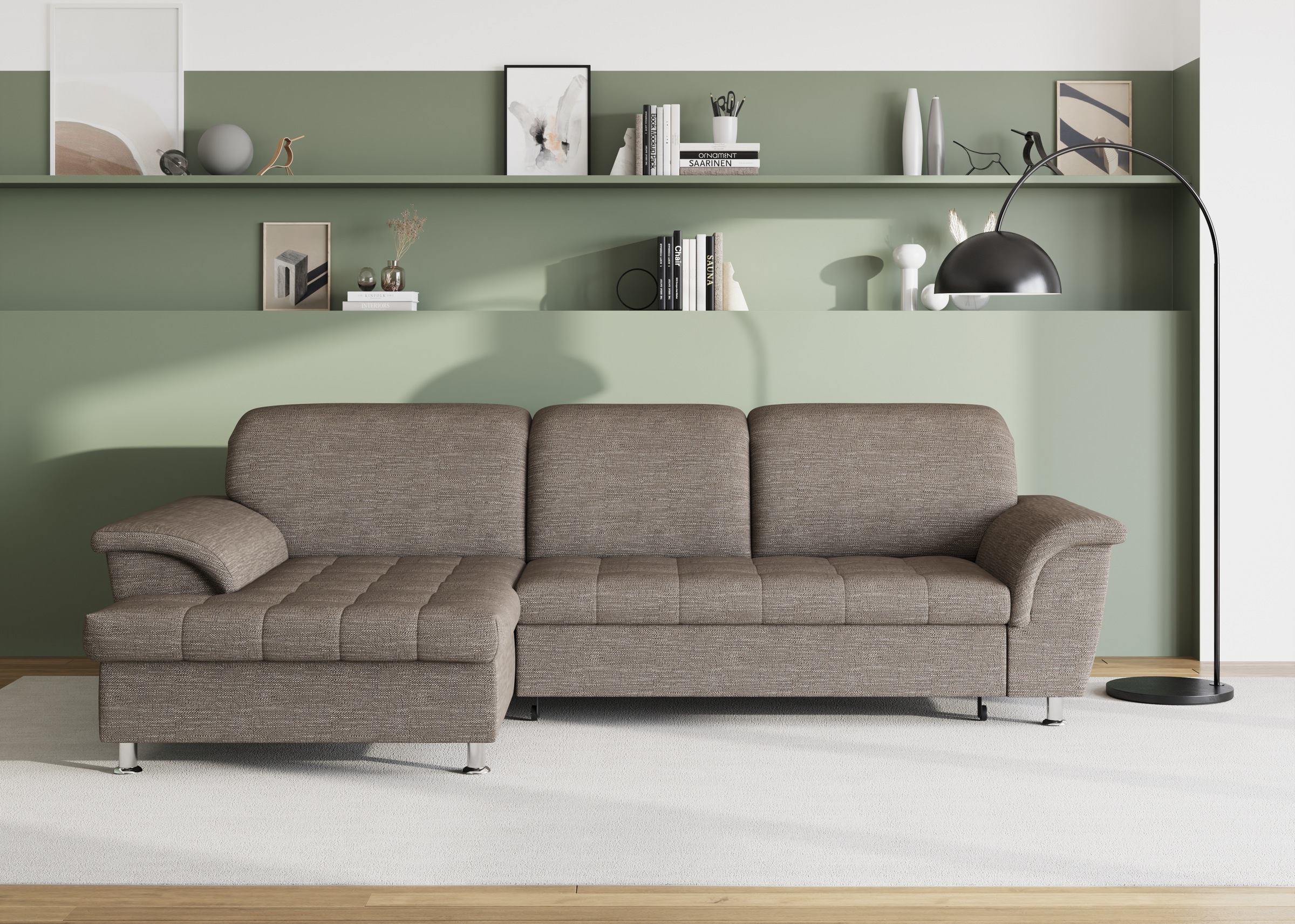 DOMO collection Ecksofa »Franzi Steppung im Sitzbereich B7T/H: 278/162/80 c günstig online kaufen