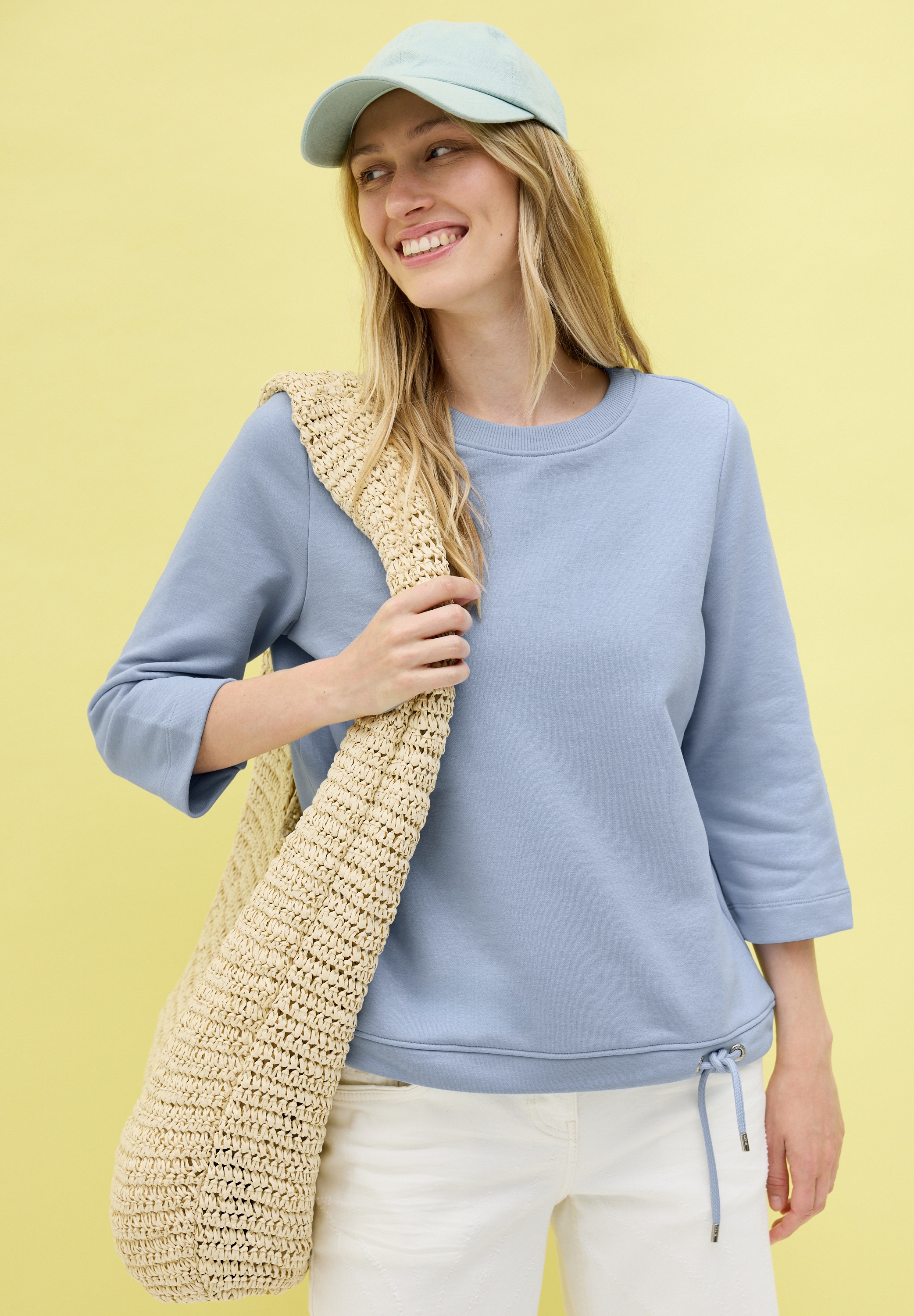 Cecil Sweatshirt, mit elastischem Saum mit Tunnelzug