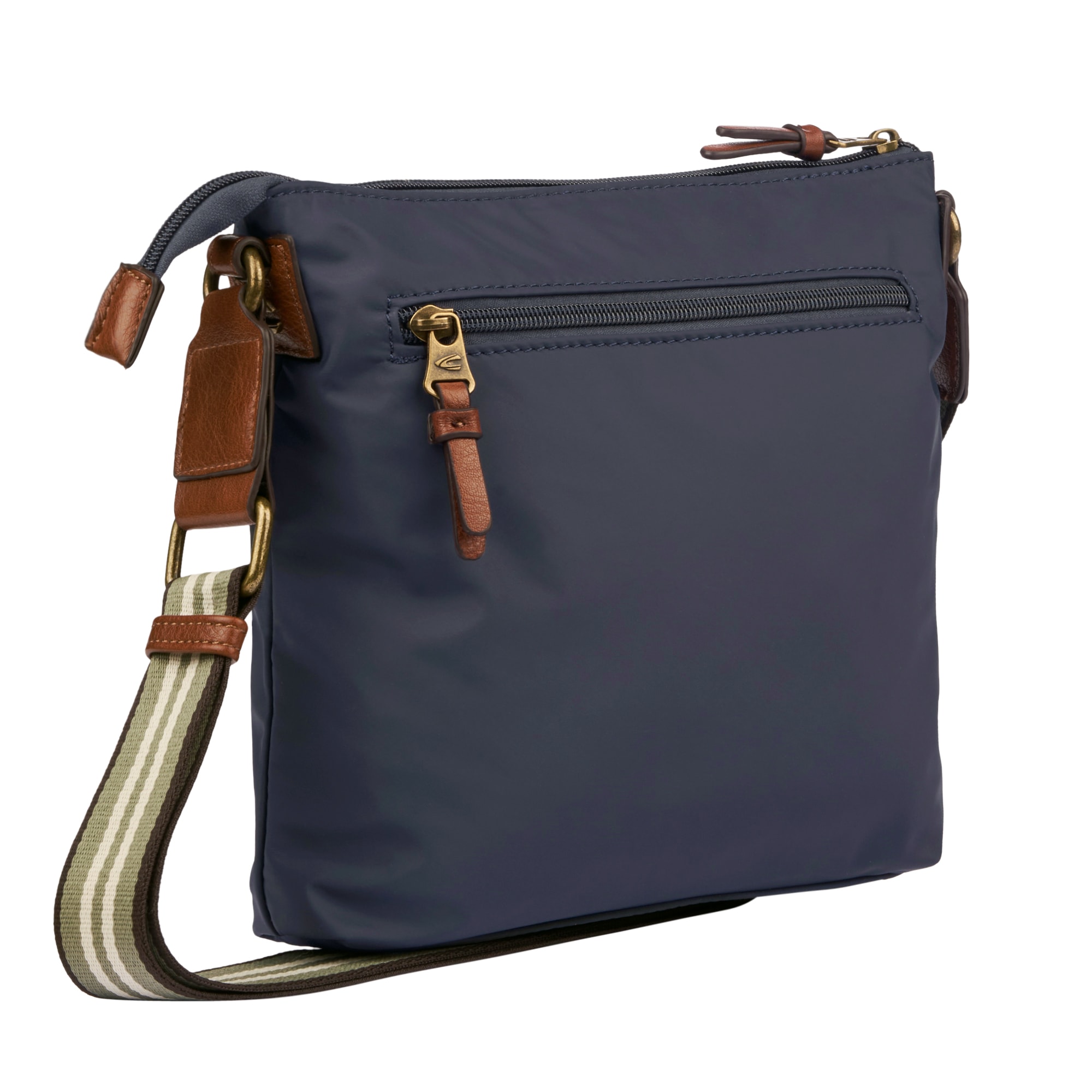 camel active Umhängetasche »Bari« aus hochwertigem matten Nylon mit gestreiftem Gewebeband