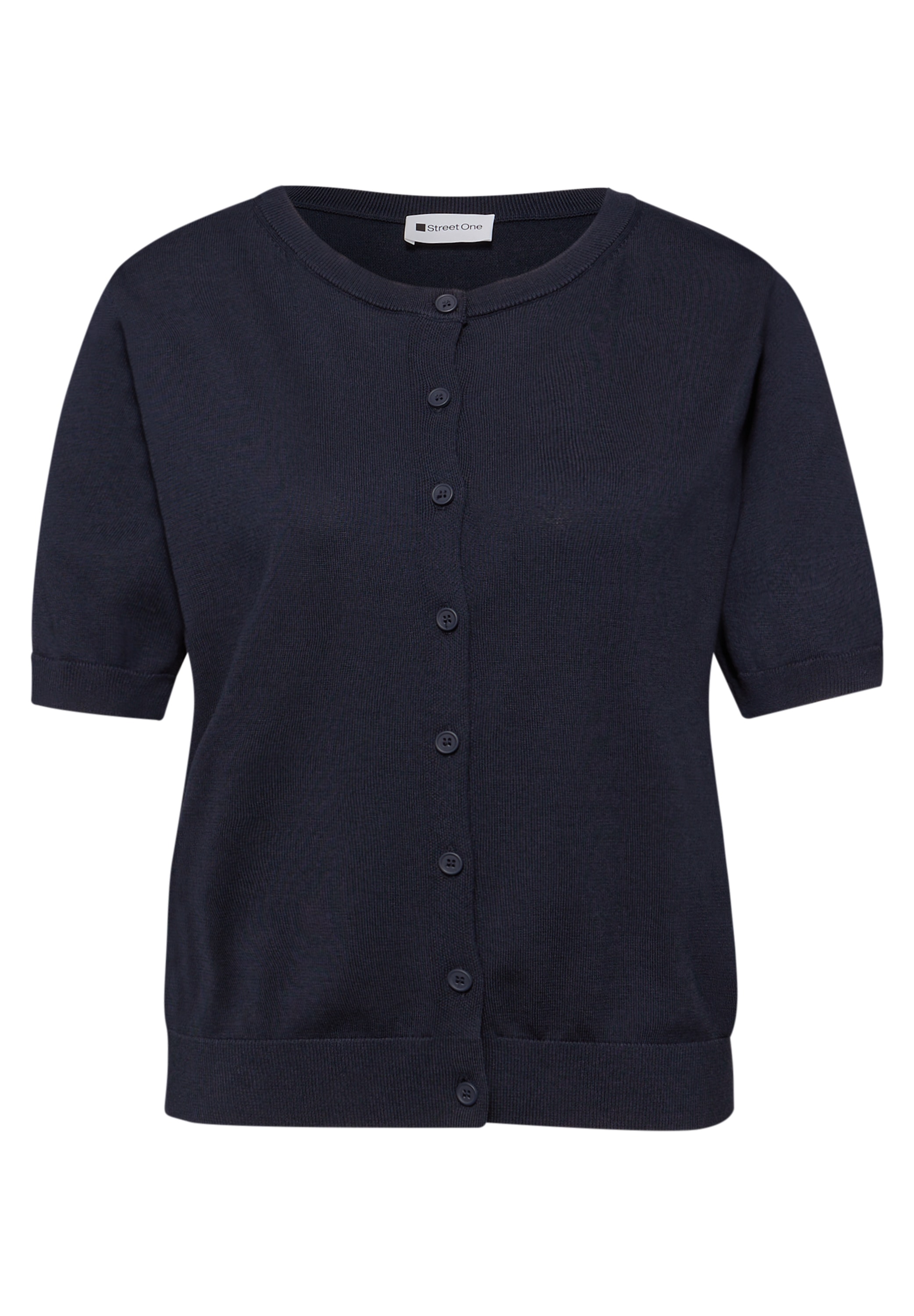 STREET ONE Cardigan Kurzarm-Cardigan mit Rundhals