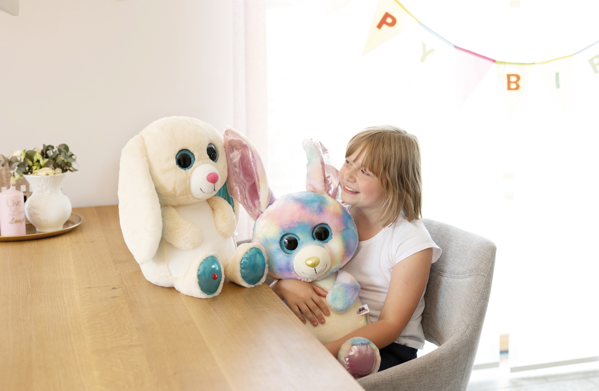 Nici Kuscheltier »Glubschis, Hase Rainbow Candy, 45 cm«, schlenkernd