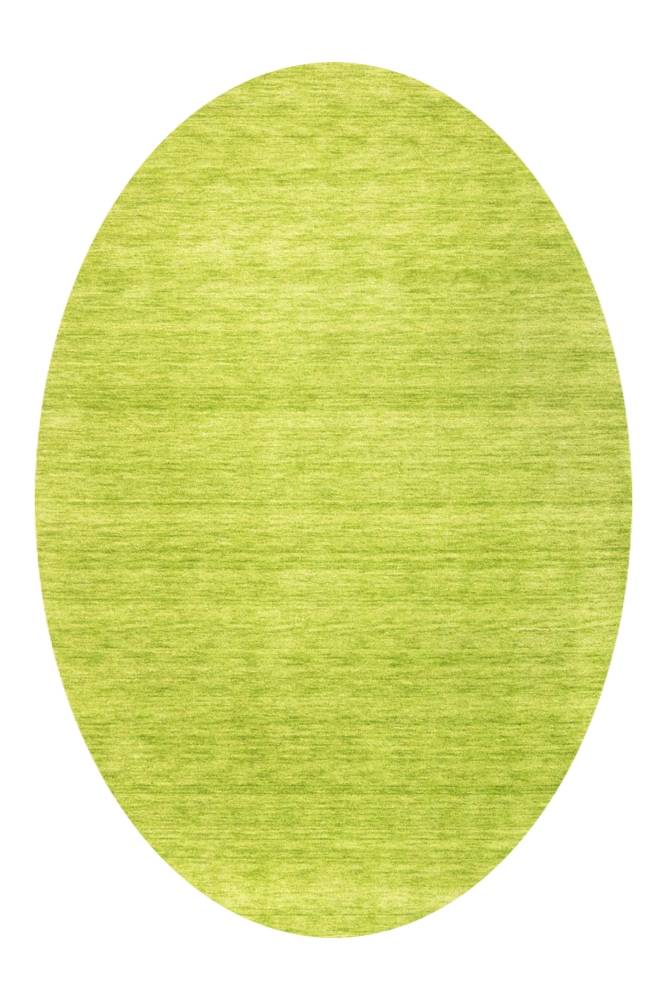 morgenland Wollteppich »Uni - Gabbeh Teppich - Softy«, oval, 1,6 mm Höhe, Gabbeh Optik, Uni Farben, reine Wolle, sehr weicher Flor, Wohnzimmer