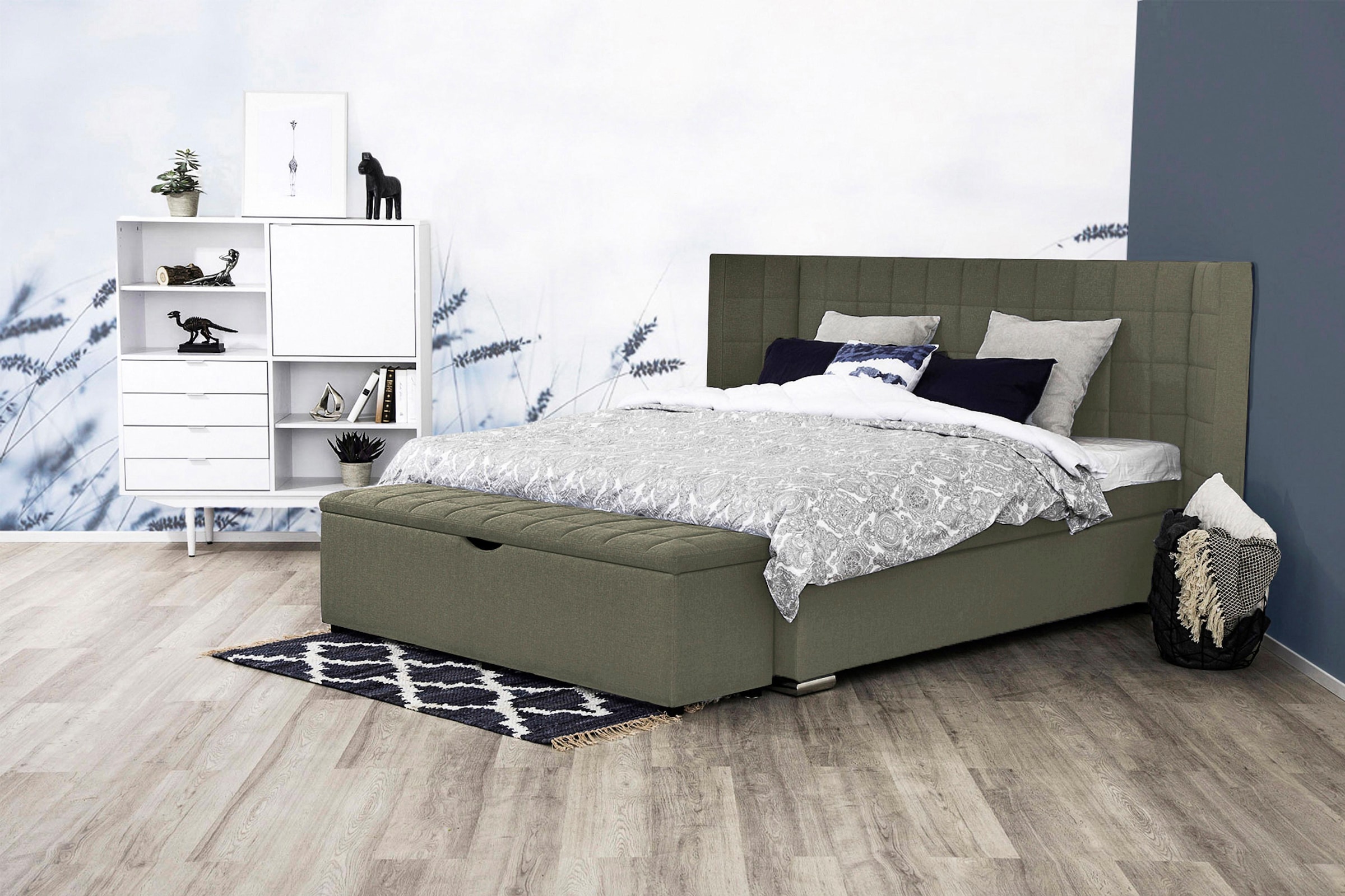 Home affaire Boxspringbett »Piazza« mit Steppung und Kopfteil mit seitliche günstig online kaufen