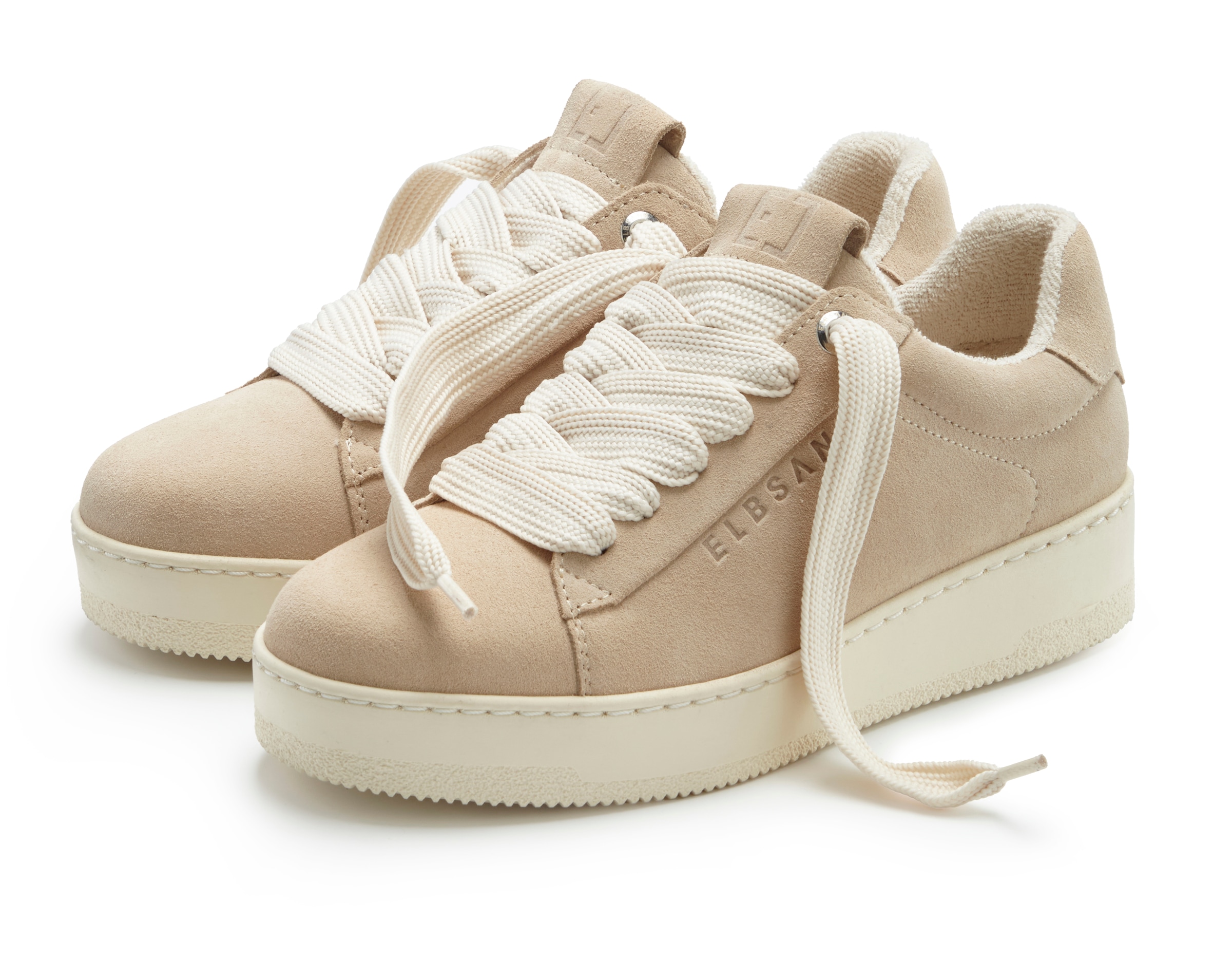 Elbsand Sneaker »Freizeitschuh, Lederschuh, Ledersneaker, Turnschuh, Schnürschuhe«  NEU aus Leder mit Plateausohle und austauschbaren Schnürsenkeln