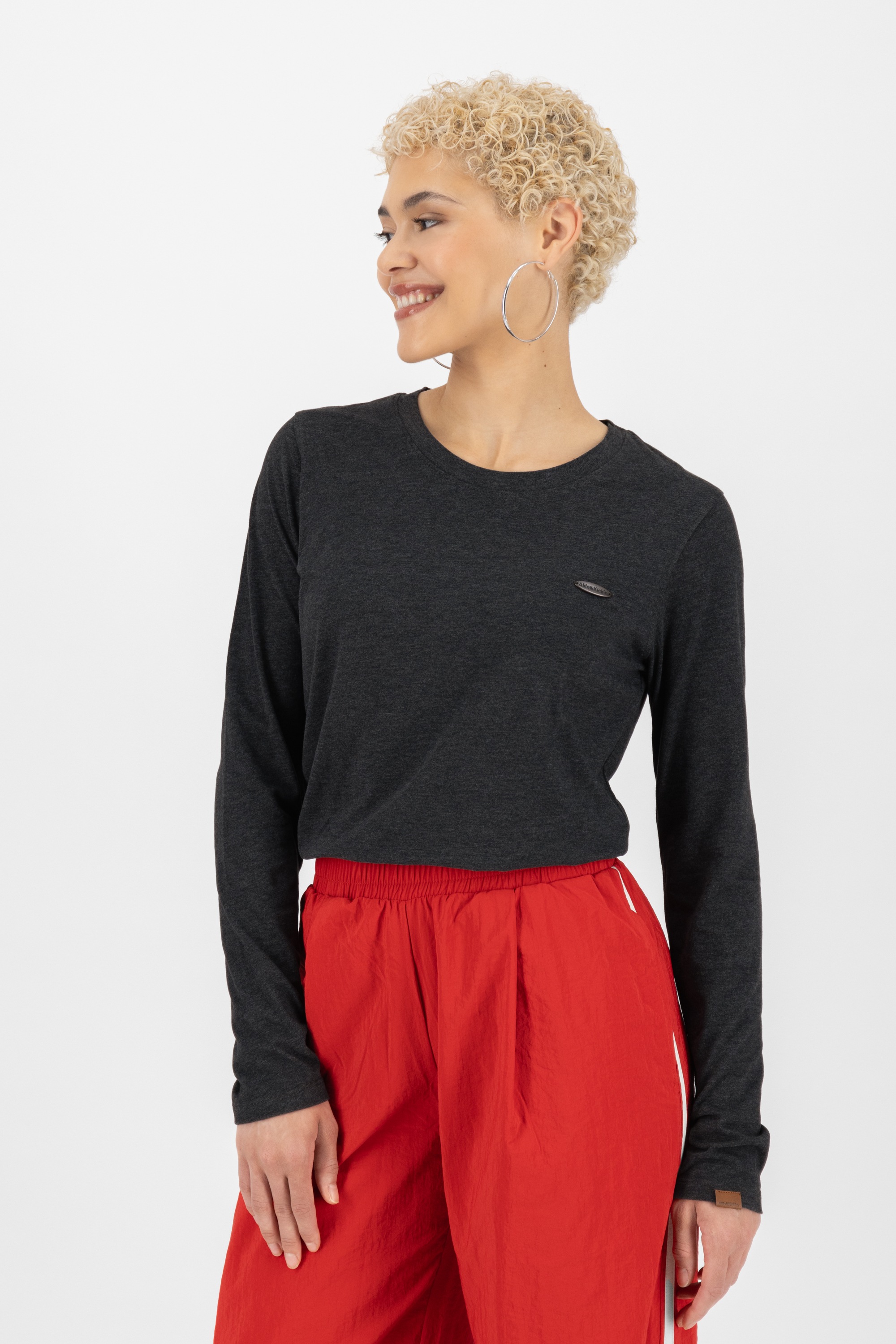 Alife & Kickin Langarmshirt »Damen LeaAK A«, Figurnah geschnittenes Longsleeve Shirt mit Rundhalsausschnitt