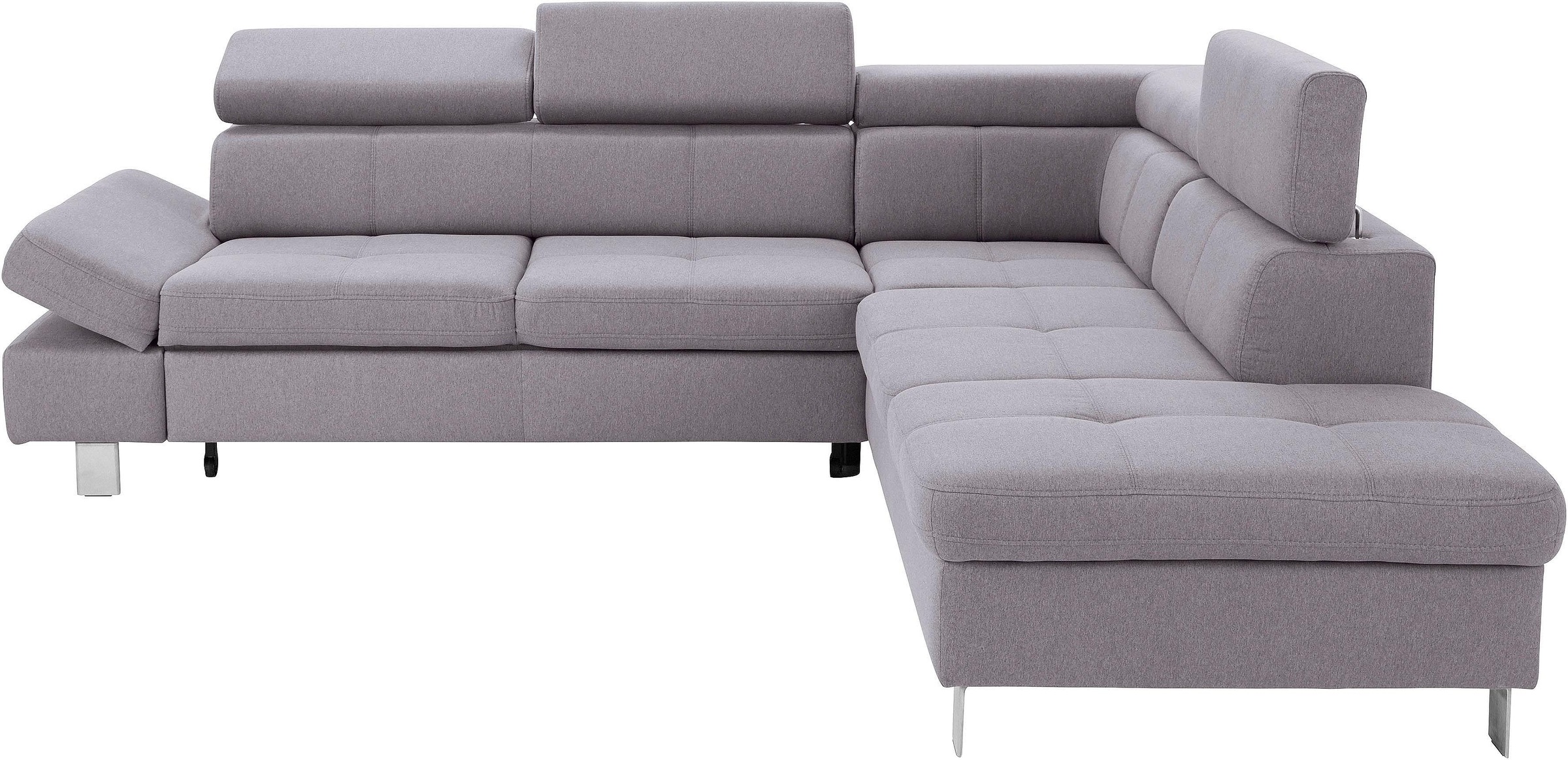 exxpo - sofa fashion Ecksofa »Fiji, L-Form«, mit Kopf- bzw. Rückenverstellung, wahlweise mit Bettfunktion