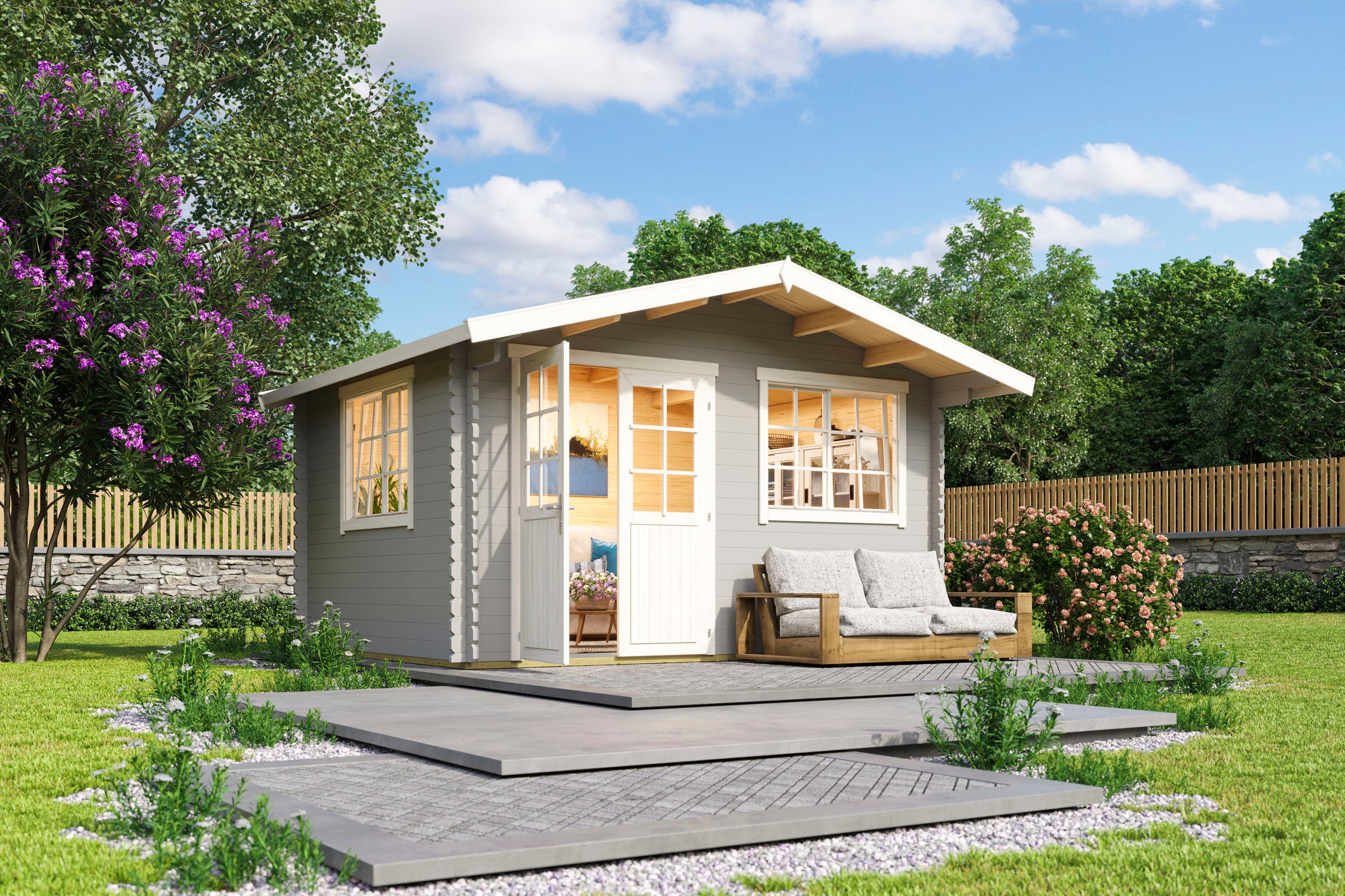 LASITA MAJA Gartenhaus »NORDERNEY 2«, (Set, inkl. Fussbodenbretter zum verlegen)