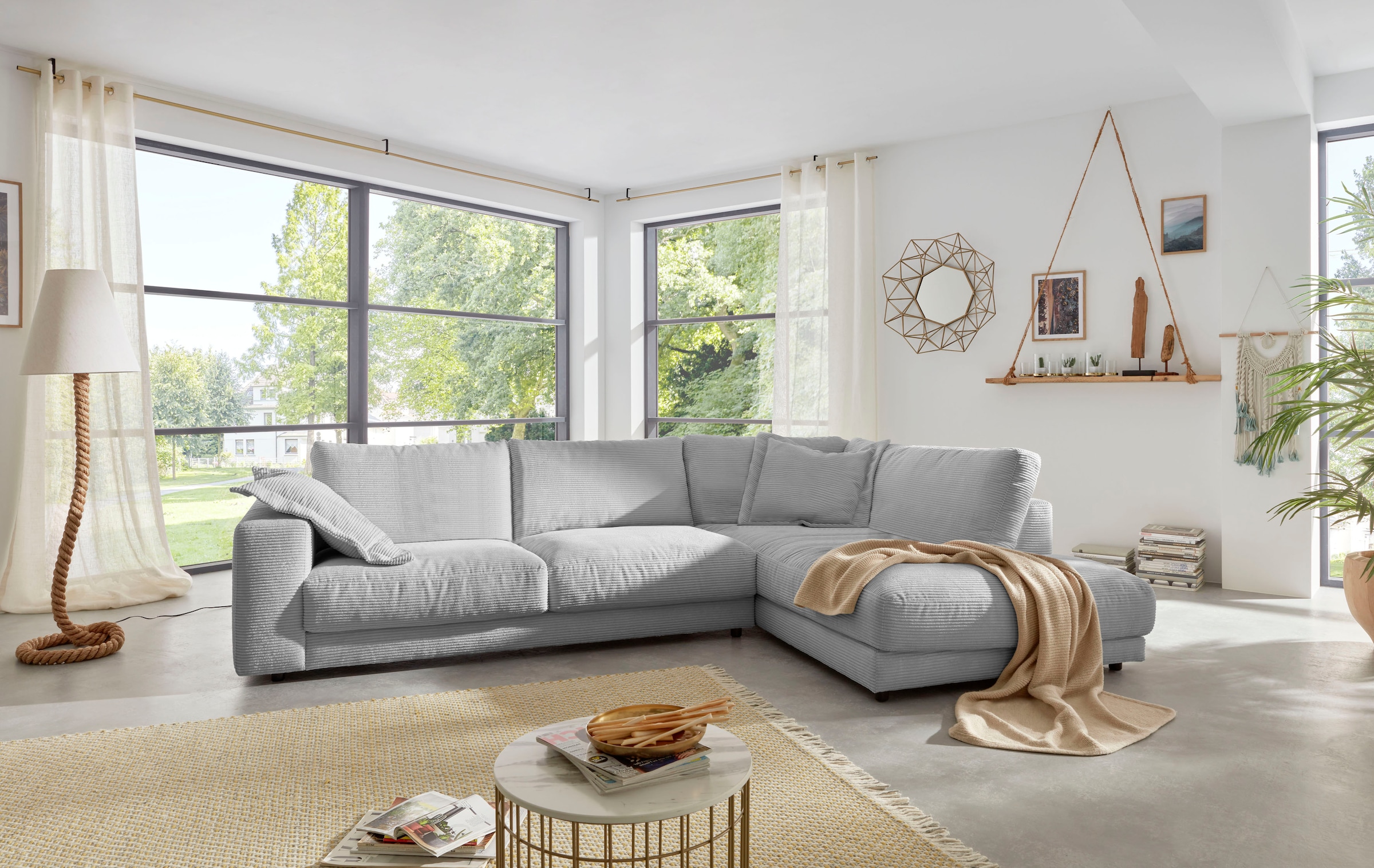 Home affaire Ecksofa »Enisa XXL B/T/H: 325/224/85 cm L-Form« Kuschelig, gem günstig online kaufen