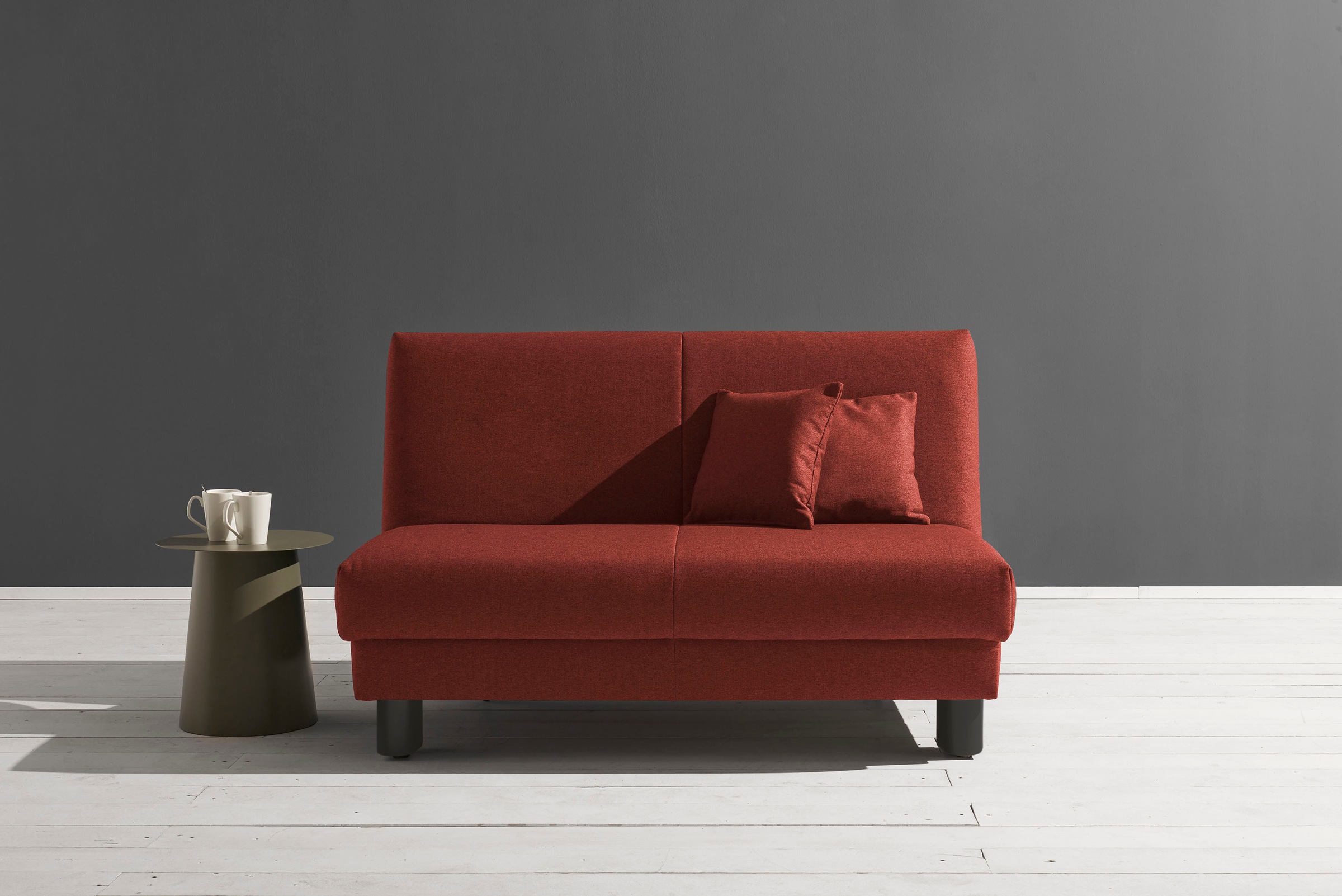 ell + ell Schlafsofa »Enny«, Liegefläche Breite 120 oder 140 cm, Liegehöhe 40 cm, Füße schwarz