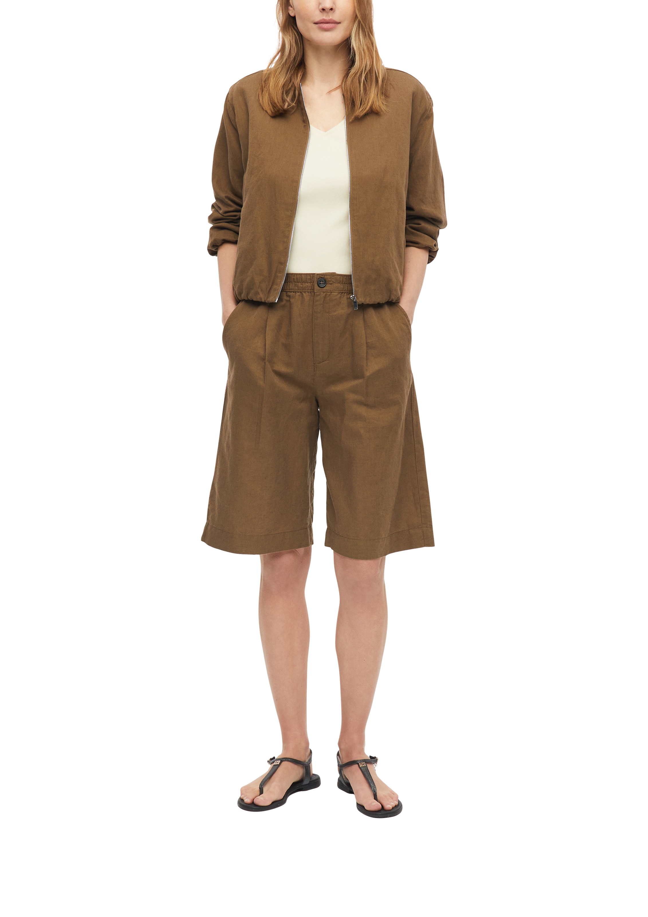 s.Oliver Bermudas  Sommer-Shorts mit Leinen