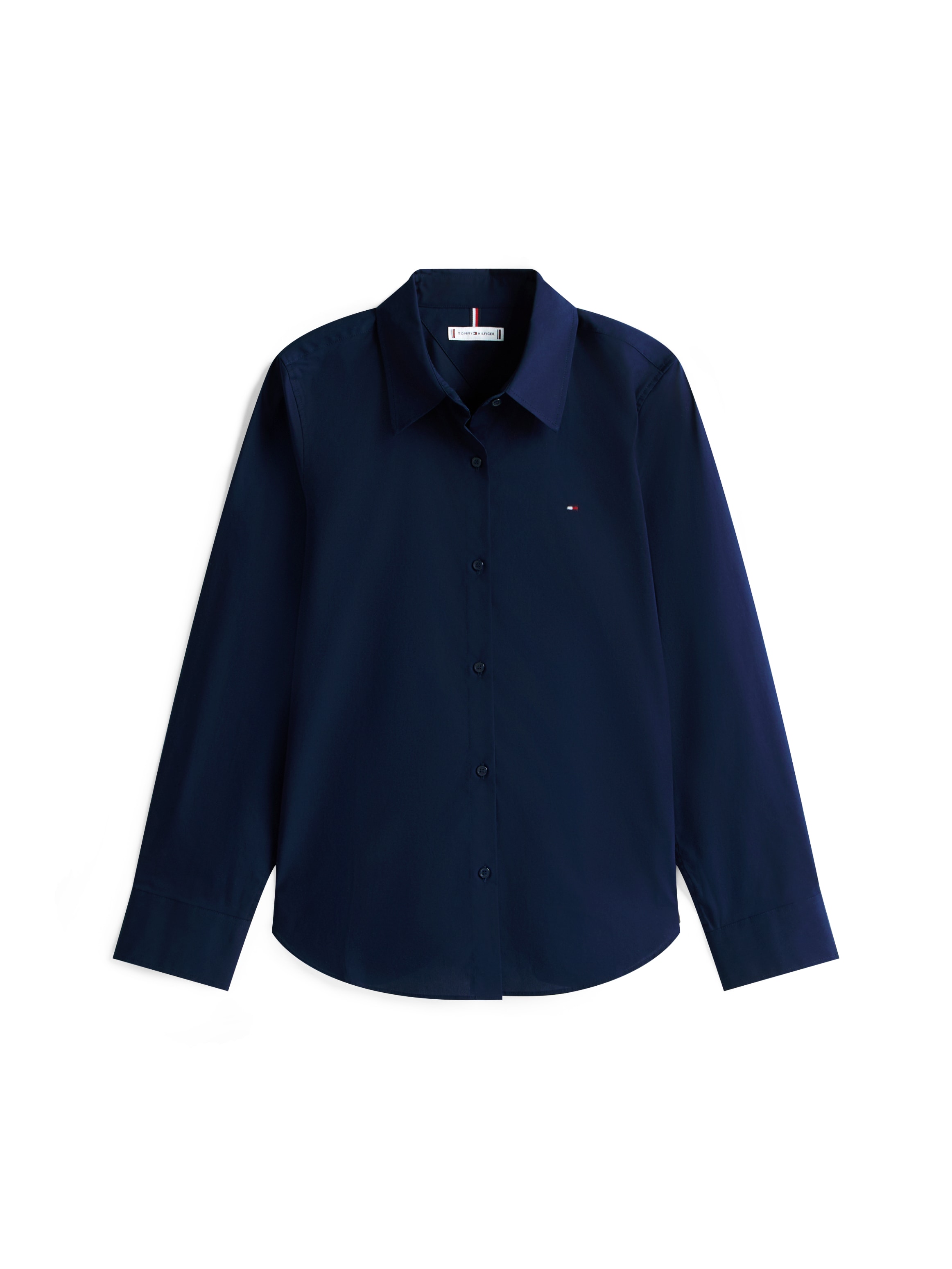 Tommy Hilfiger Hemdbluse »STRETCH REGULAR LS SHIRT« mit gesticktem Tommy Hilfiger Logo, Regular Fit