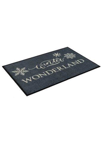 Fußmatte »Winter Wonderland«, rechteckig, Schmutzfangmatte, mit Spruch, In- und...