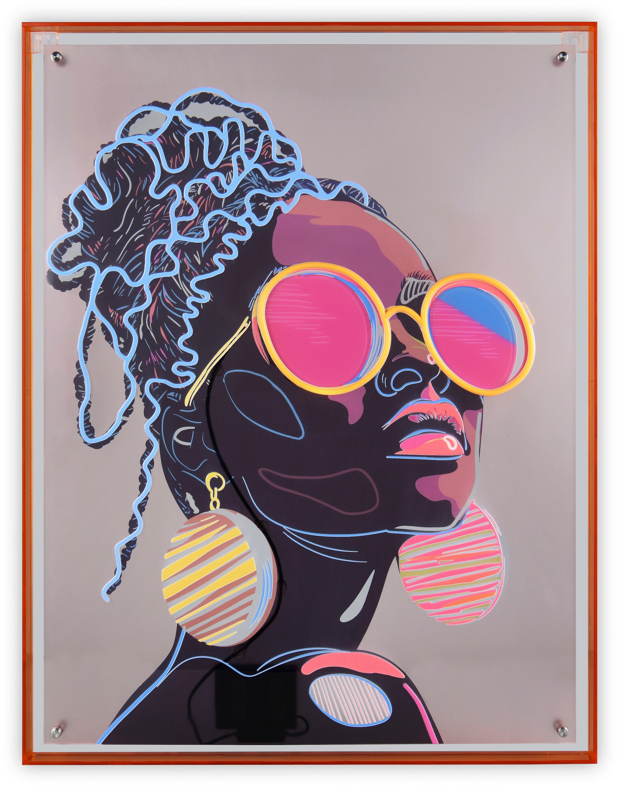 MIRRORS AND MORE Acrylglasbild »AMIRA« 1 Stk. tlg. Kunstwerk mit LED-Funkti günstig online kaufen