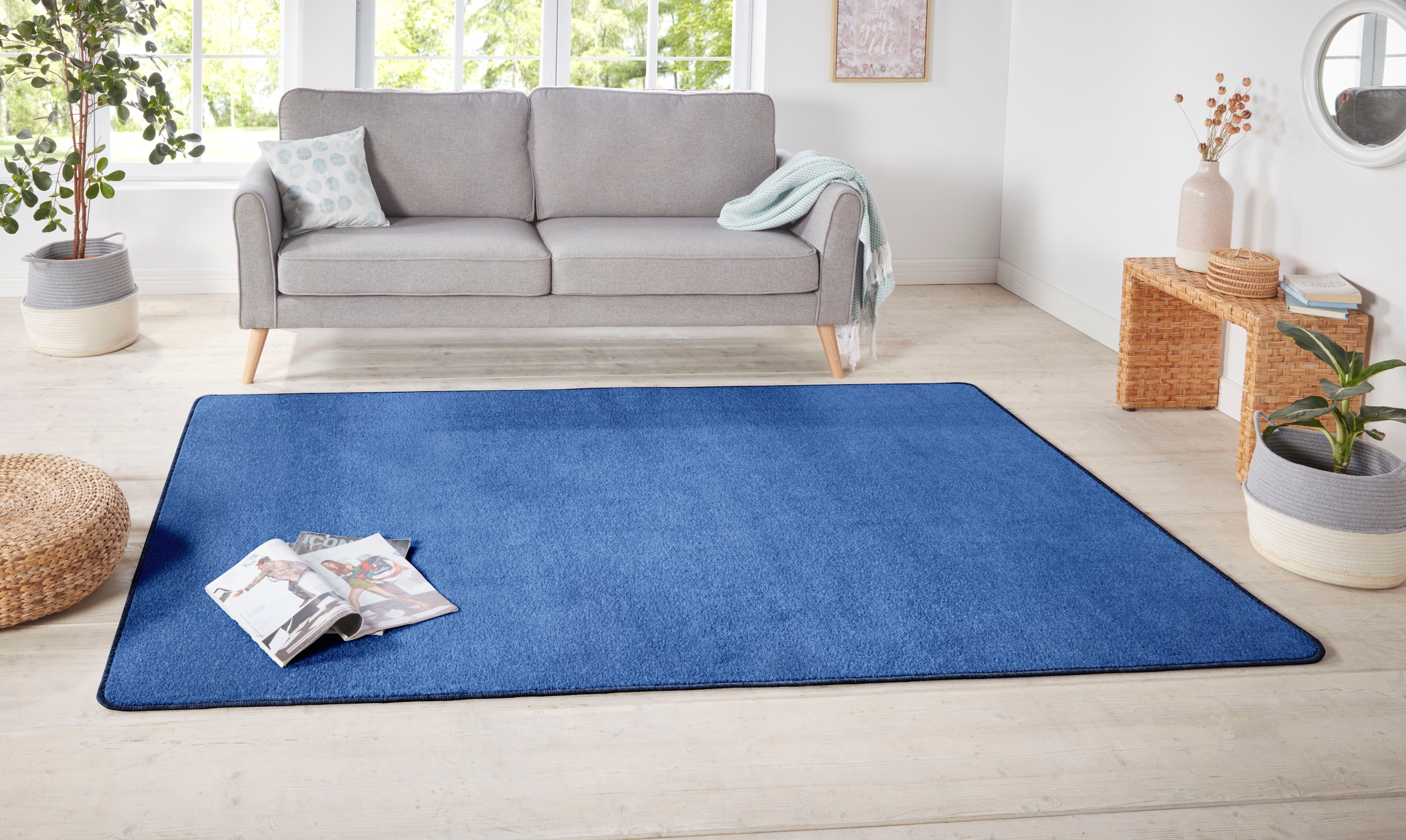 HANSE Home Teppich »Shashi«, rechteckig, 8,5 mm Höhe, Kurzflor, Unifarben, günstig online kaufen