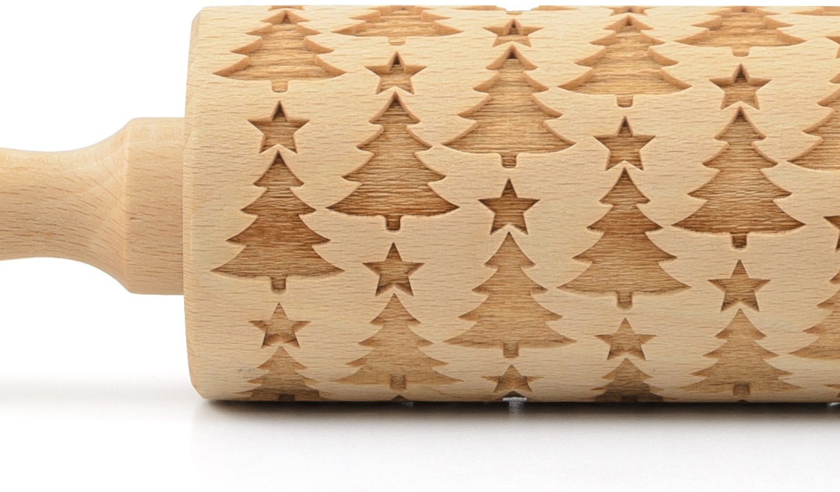 folkroll Teigroller »3D-Motiv-Teigrolle«, Christbaum