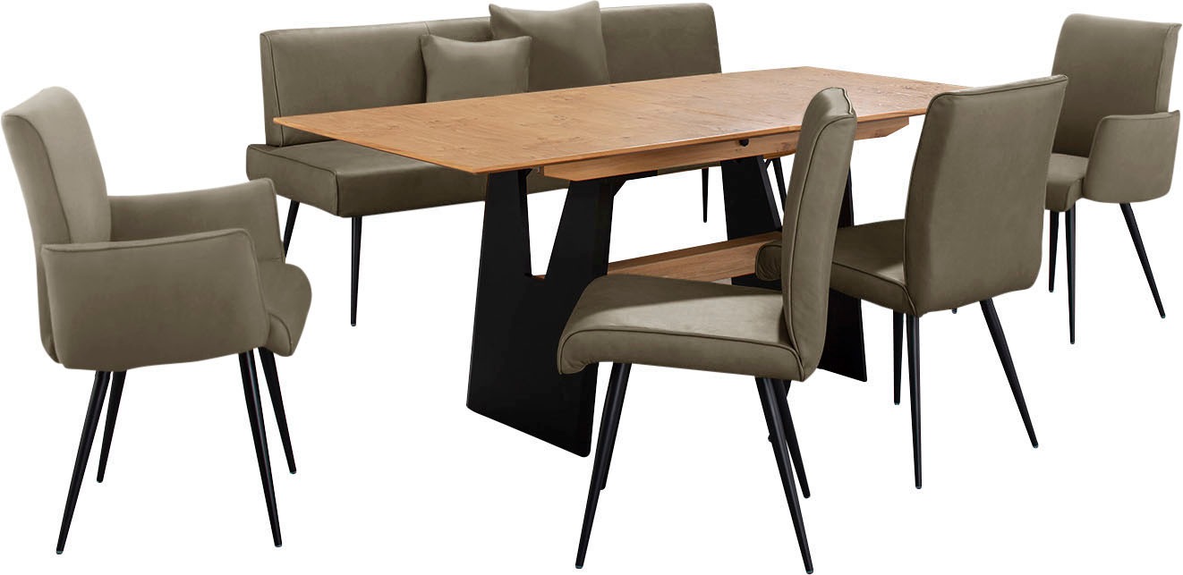 K+W Komfort & Wohnen Essgruppe »Giacomo I« 6 Stk. tlg. 2 Stühle und 2 Armle günstig online kaufen