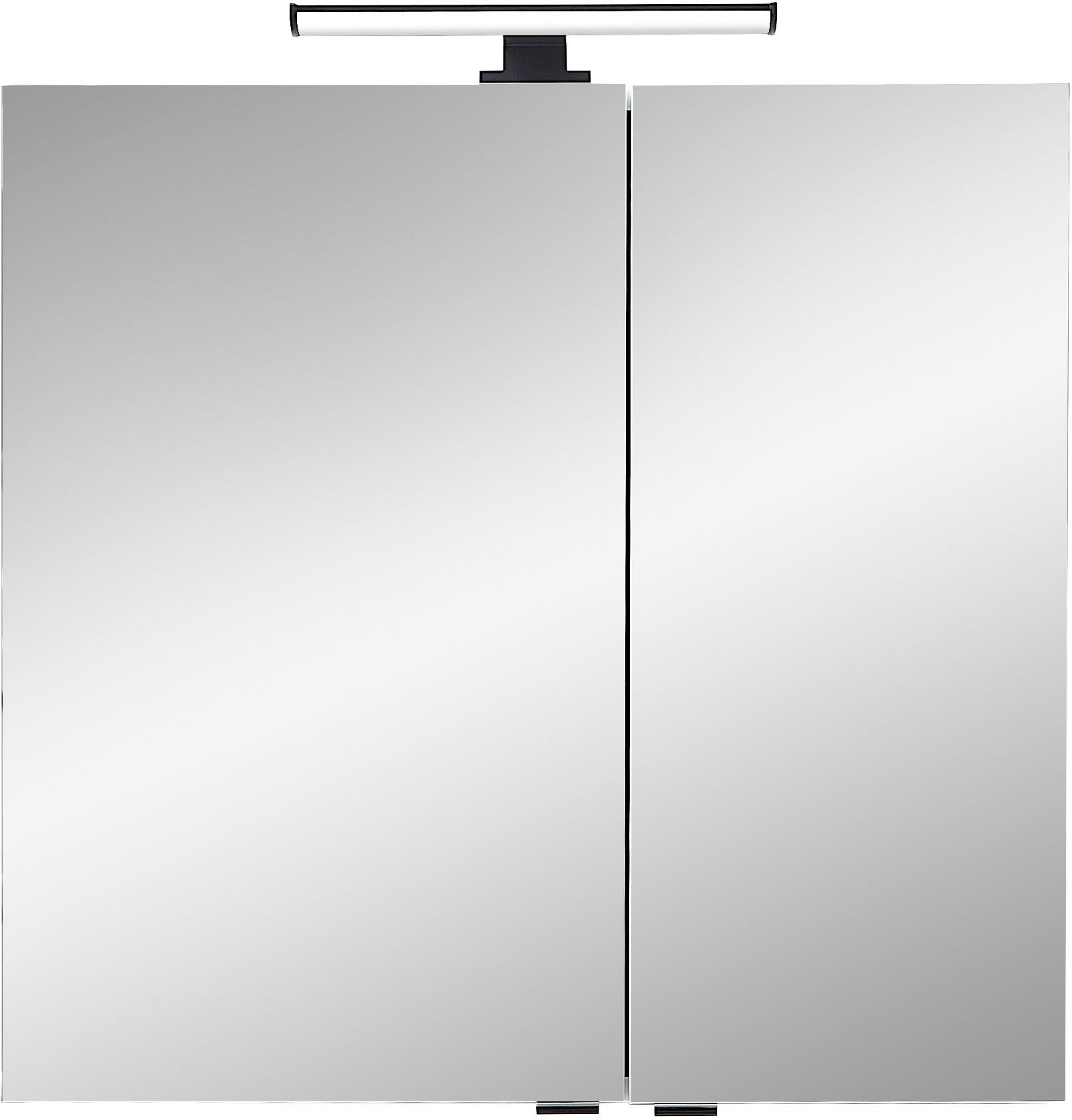 Saphir Badezimmerspiegelschrank »Quickset 500, 2 Türen, 67cm breit, LED-Aufsatzleuchte«