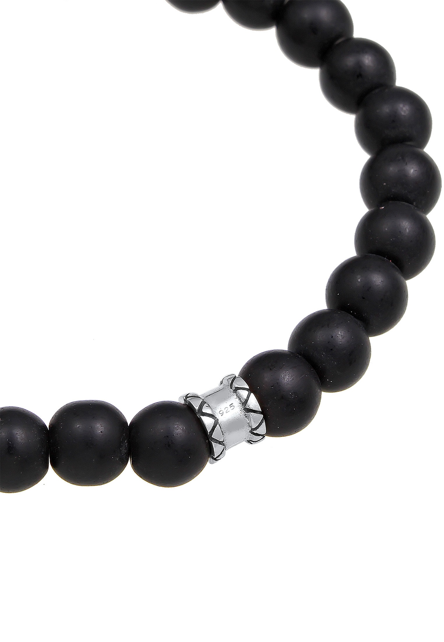 Kuzzoi Armband »Herren Tiger Onyx Schwarz 925 Sterling Silber«