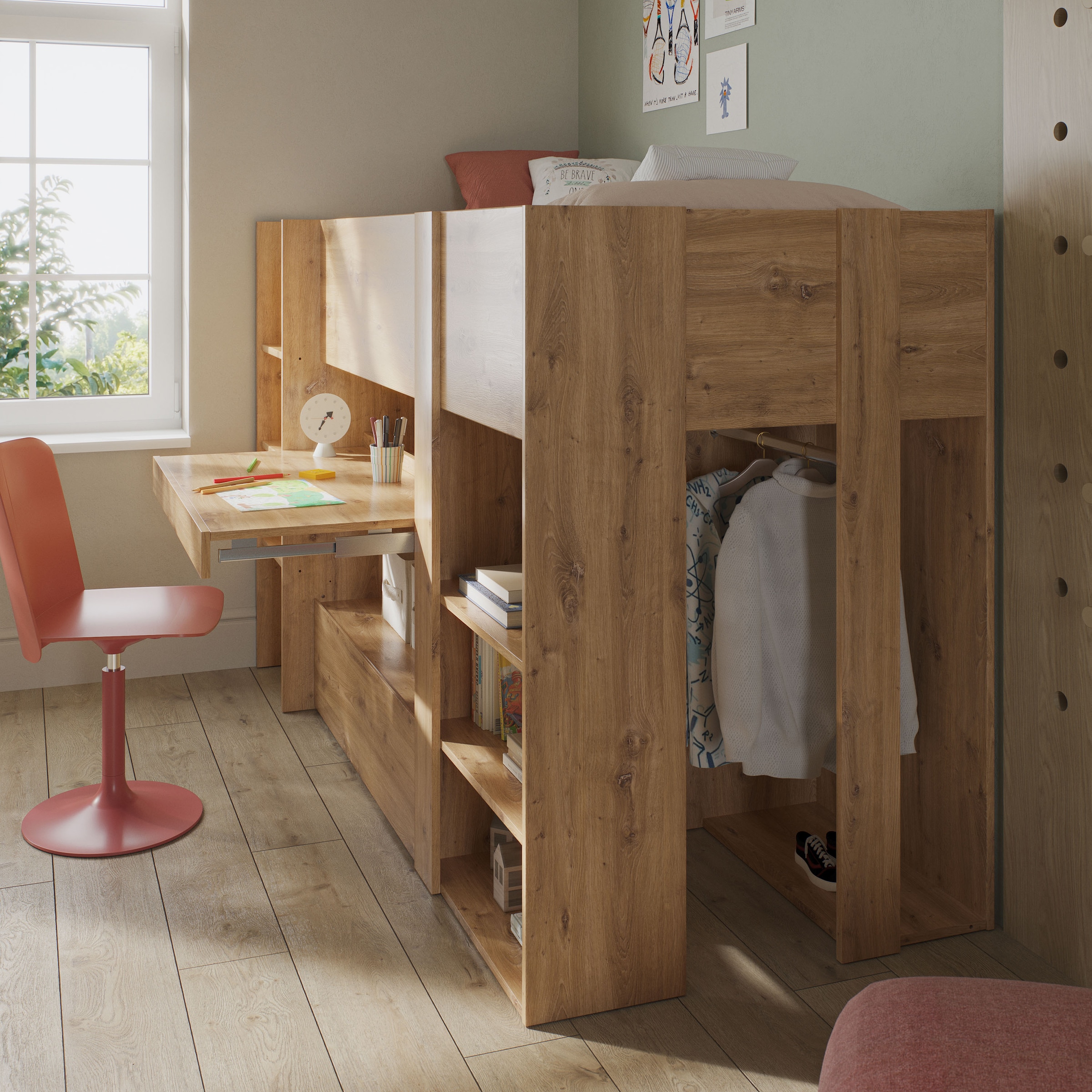 Gami Hochbett »GABIN« Hochbett All-in-One