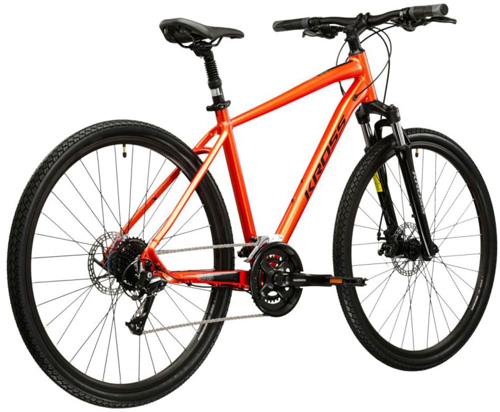 Kross Crossrad »Crossrad Herren 28" Evado 3.0 orange 16 Gänge« 16 Gang Shimano ACERA M3020 Schaltwerk Kettenschaltung