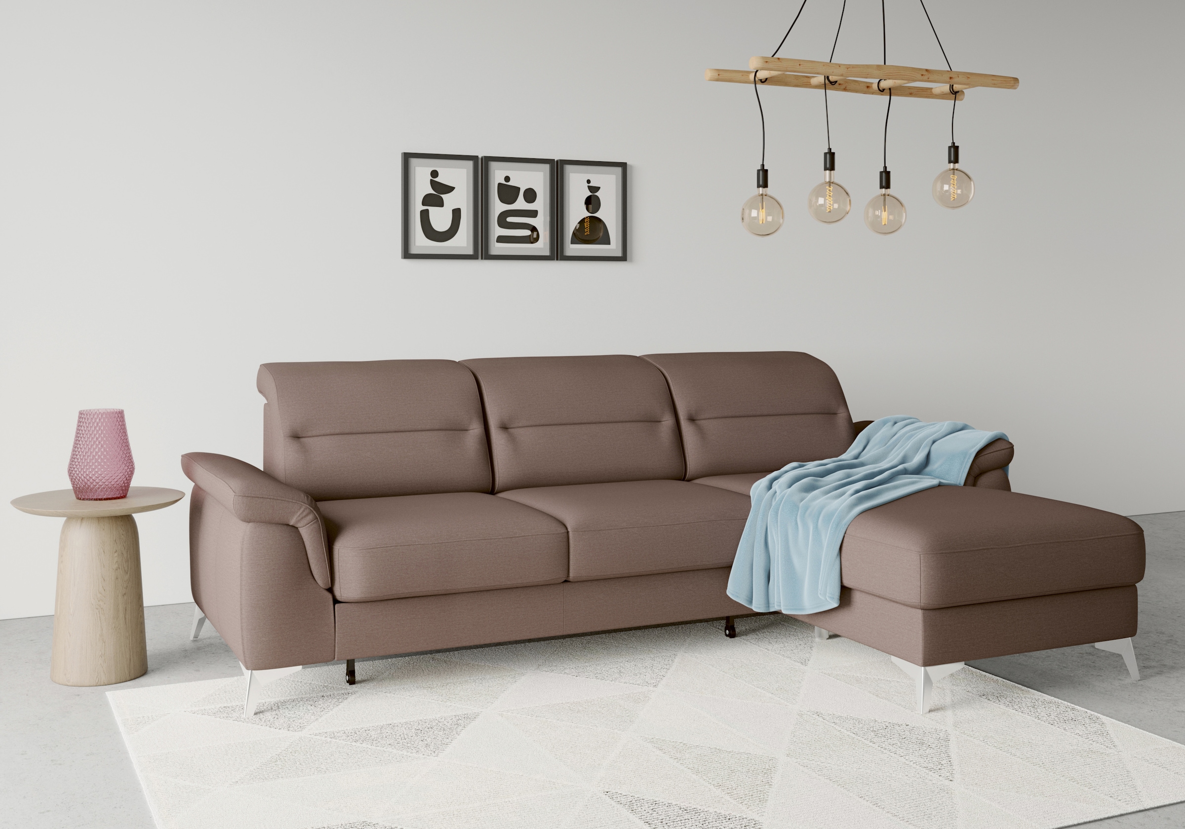 sit&more Ecksofa »Sinatra L-Form« mit Recamiere, optinal mit Kopfteilverste günstig online kaufen