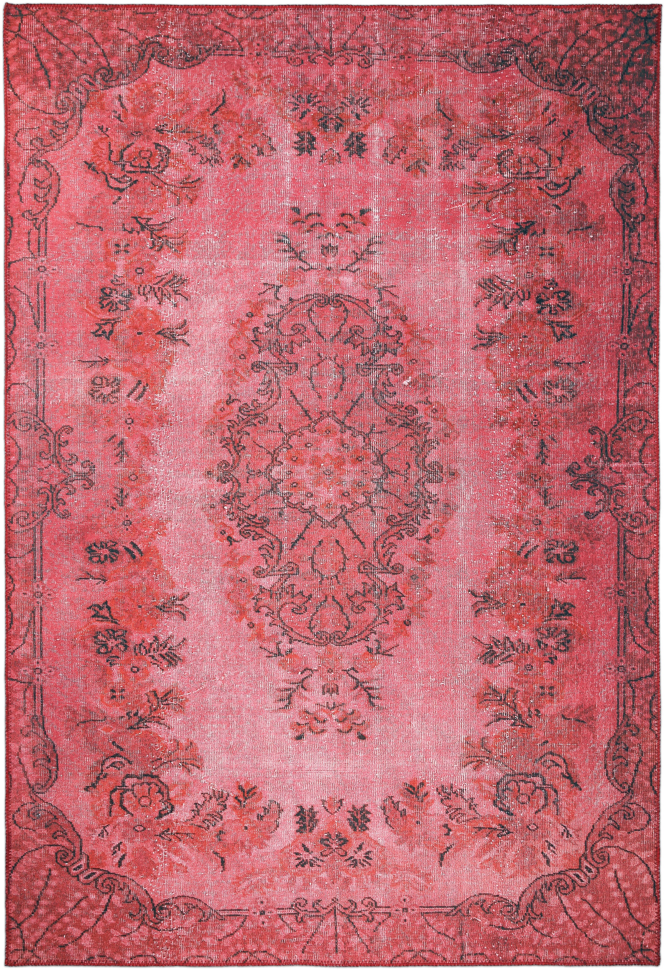 Home affaire Teppich »Basima«, rechteckig, 6 mm Höhe, Orient Optik, Vintage Design, Rutschhemmende Rückenbeschichtung