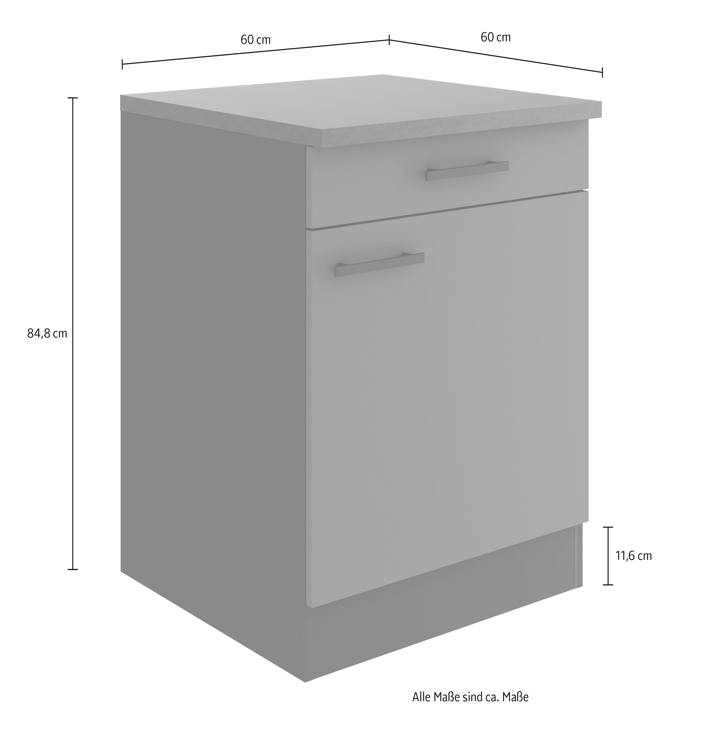 OPTIFIT Unterschrank »Bella«, Breite 60 cm, 1 Tür, 1 Einlegeboden, 1 Schubkasten