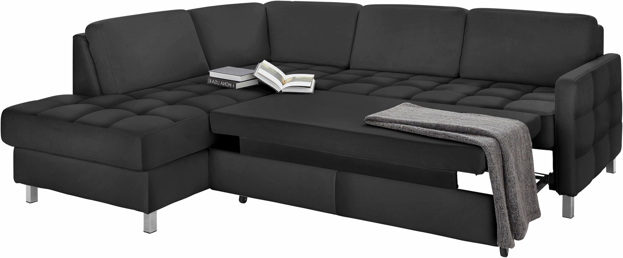 sit&more Ecksofa »Pablo L-Form«, wahlweise mit Bettfunktion und Bettkasten