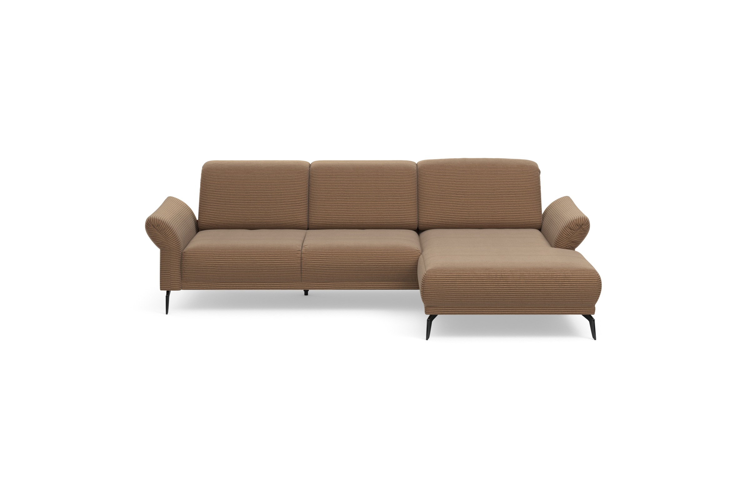 INOSIGN Ecksofa »Coco L-Form«, Sitztiefen-, Arm- und Kopfteilverstellung, Cord-Bezug, Fußhöhe 15 cm