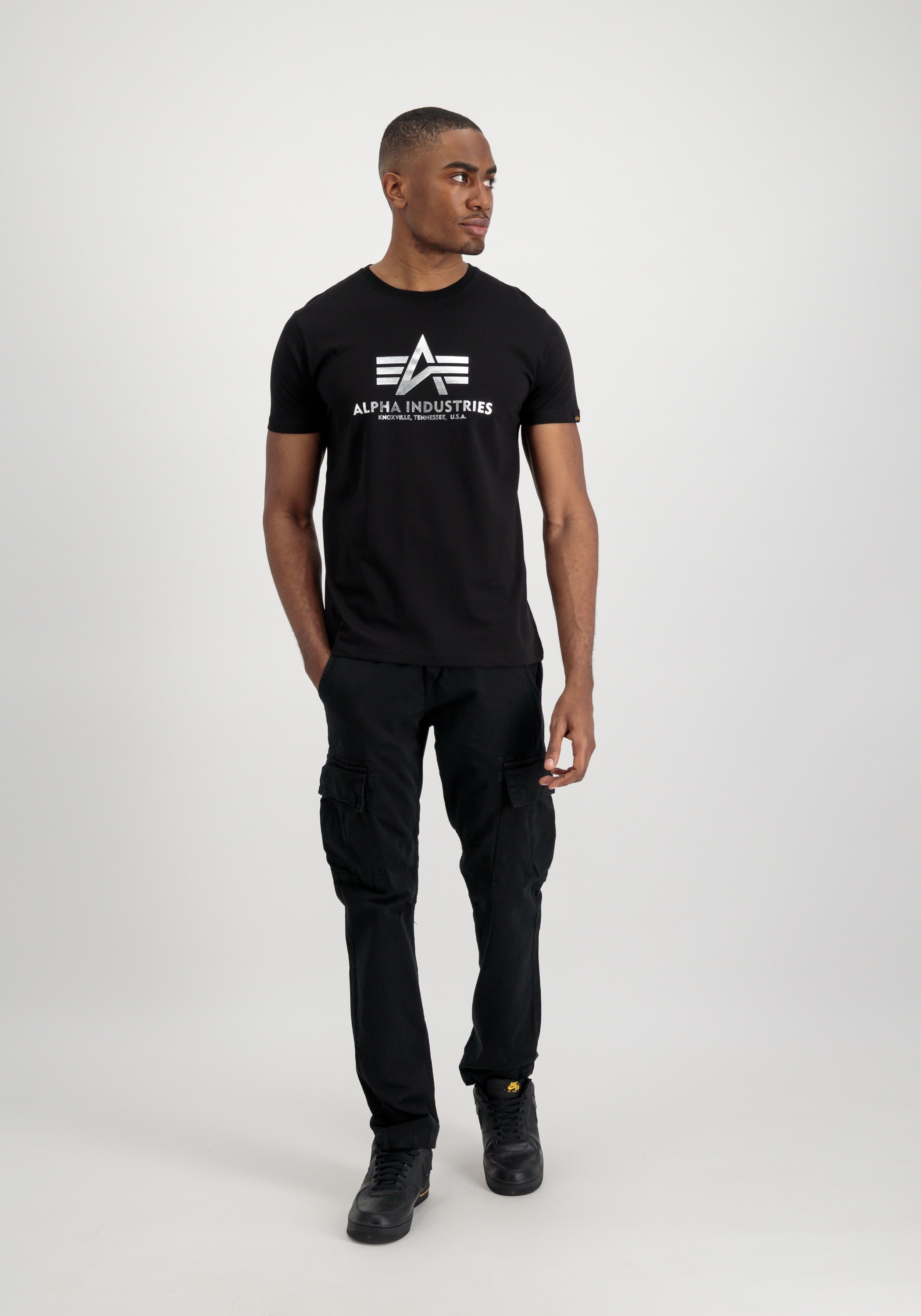 Alpha Industries T-Shirt »Alpha Industries Men - T-Shirts Basic T-Shirt BL Foil Print«