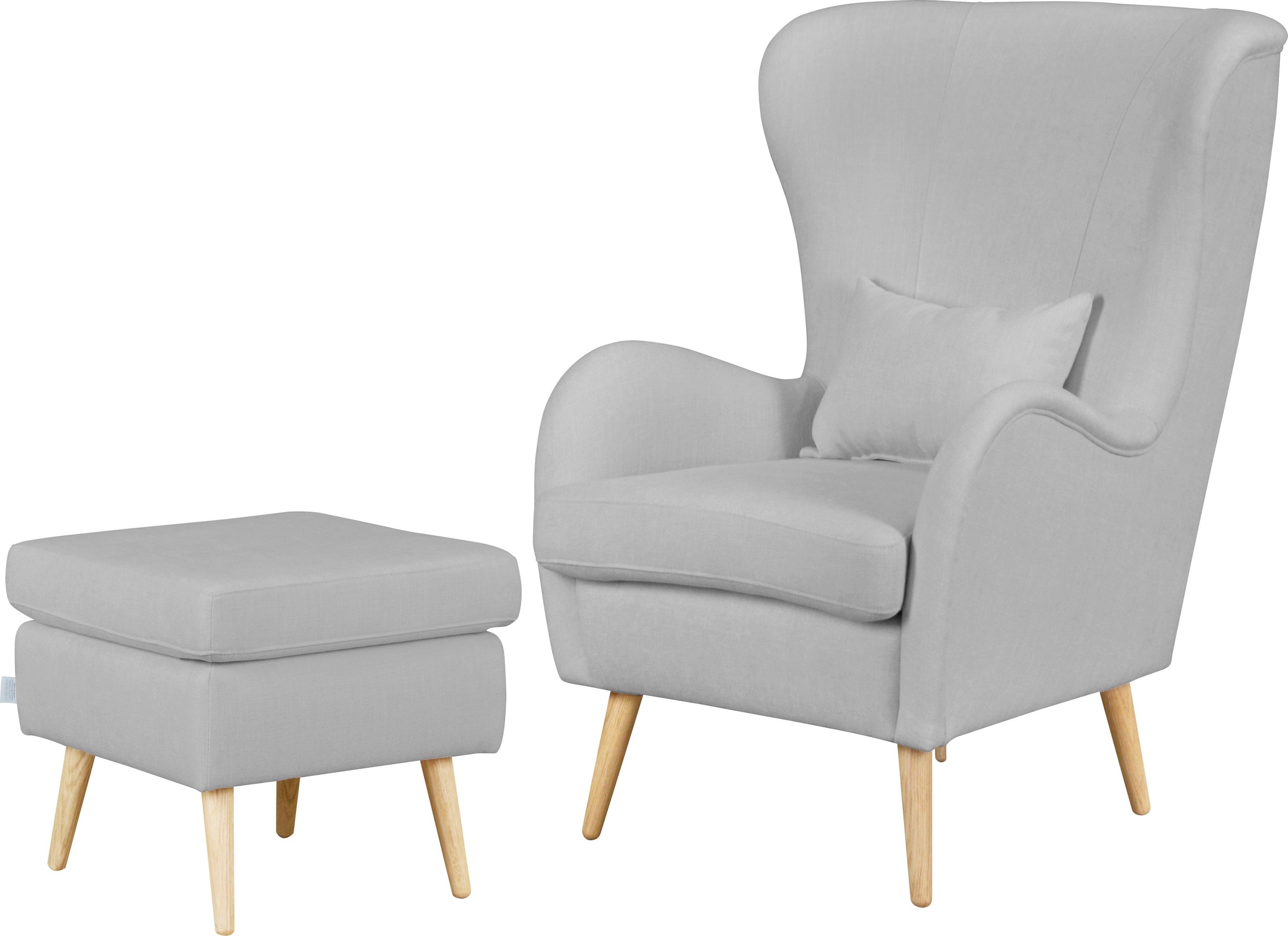 Guido Maria Kretschmer Home&Living Sessel »Sallito«, incl. Hocker, in 6 Bezugsqualitäten, Sessel B/T/H: 76/85/109 cm