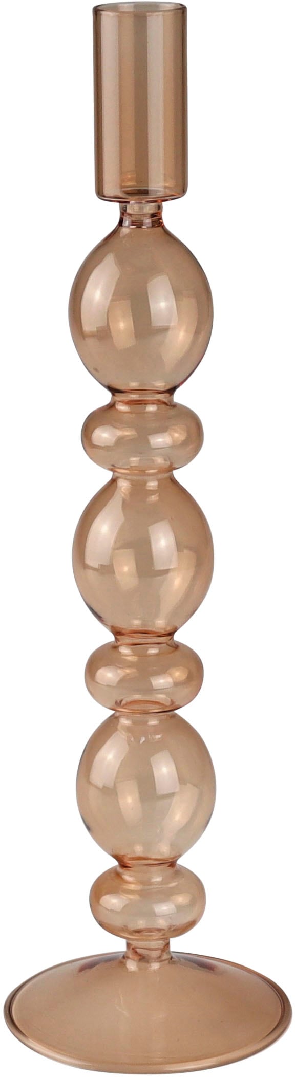 Kerzenleuchter »Loirina«, (Set, 2 St.), Stabkerzenhalter aus Glas, Höhe ca. 26 cm