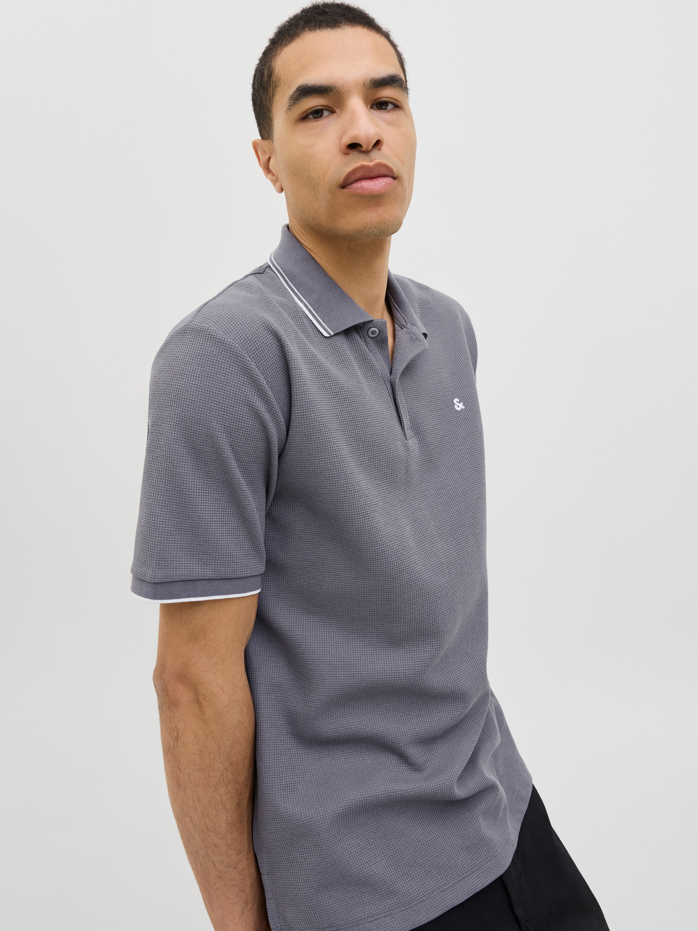 Jack & Jones Poloshirt »JJEAUSTIN POLO SS NOOS« Materialmix, regular fit