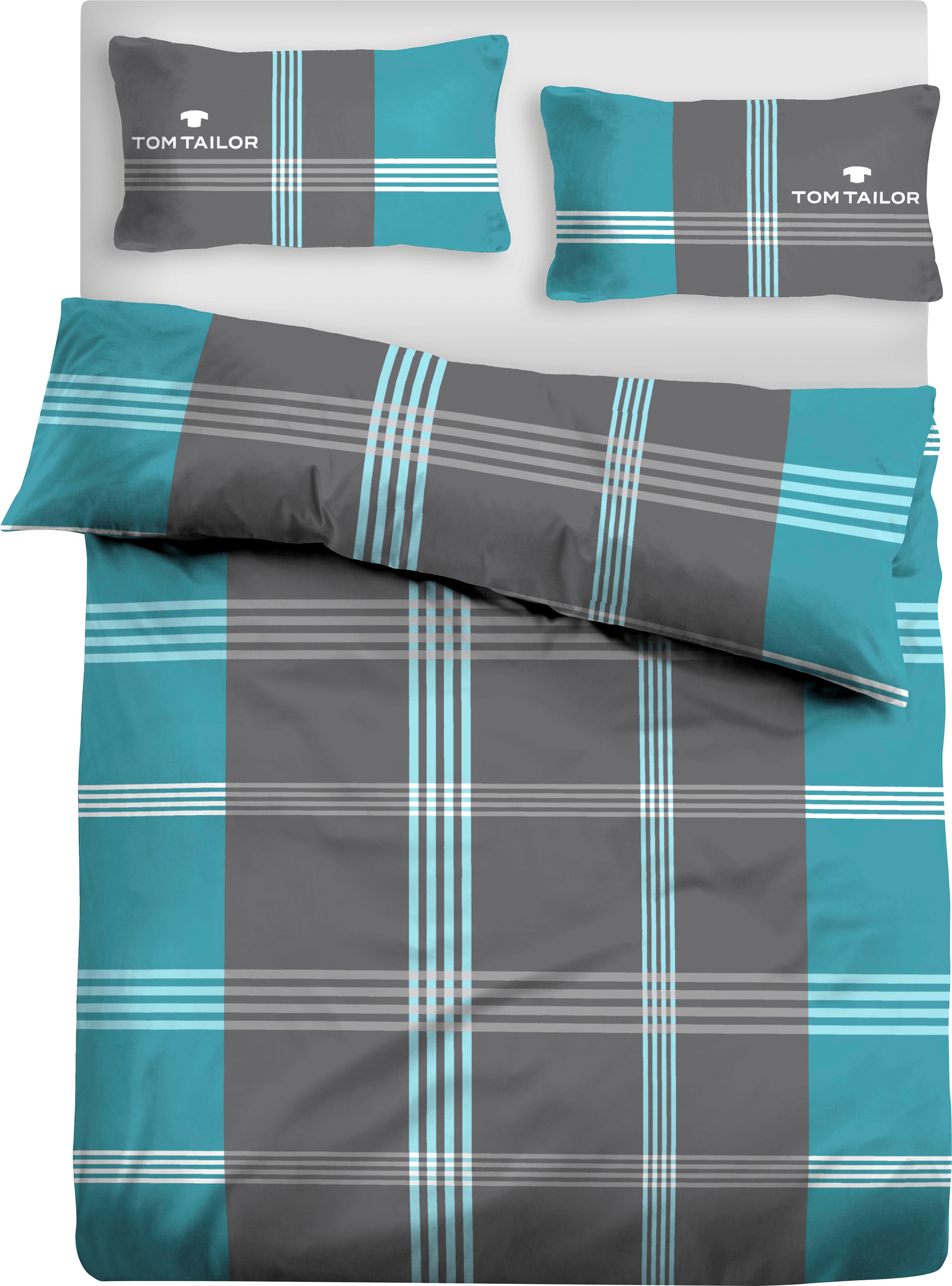 TOM TAILOR HOME Bettwäsche »Ole in Gr. 135x200 oder 155x220 cm«, karierte B günstig online kaufen