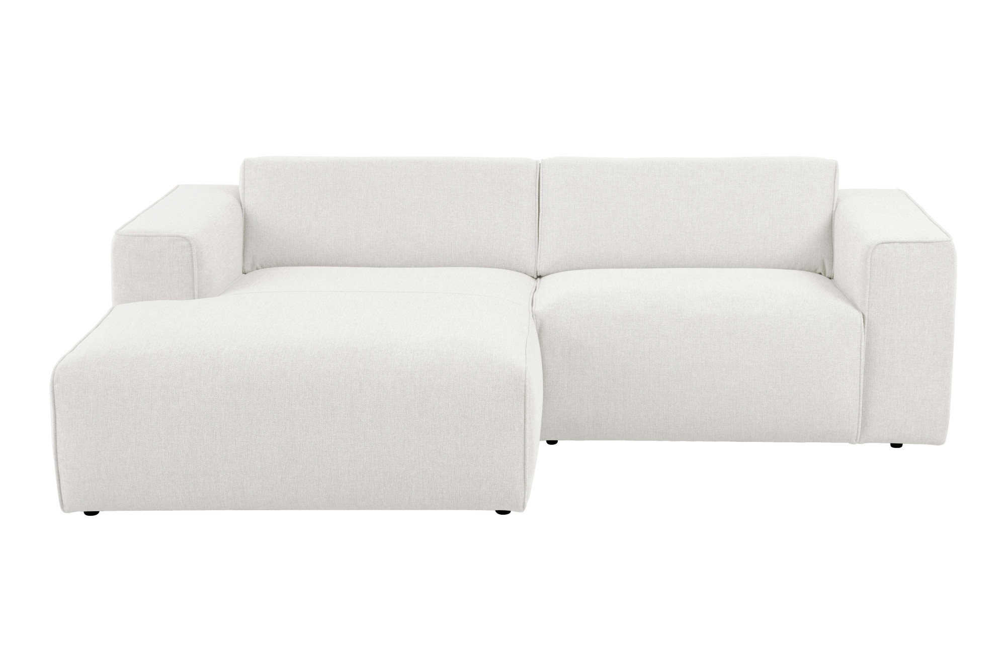 andas Ecksofa »Noord mit Kedernaht, Breite 234 cm«, Cord, Struktur, Webstoff, mit Wellenunterfederung, Massivholzrahmen