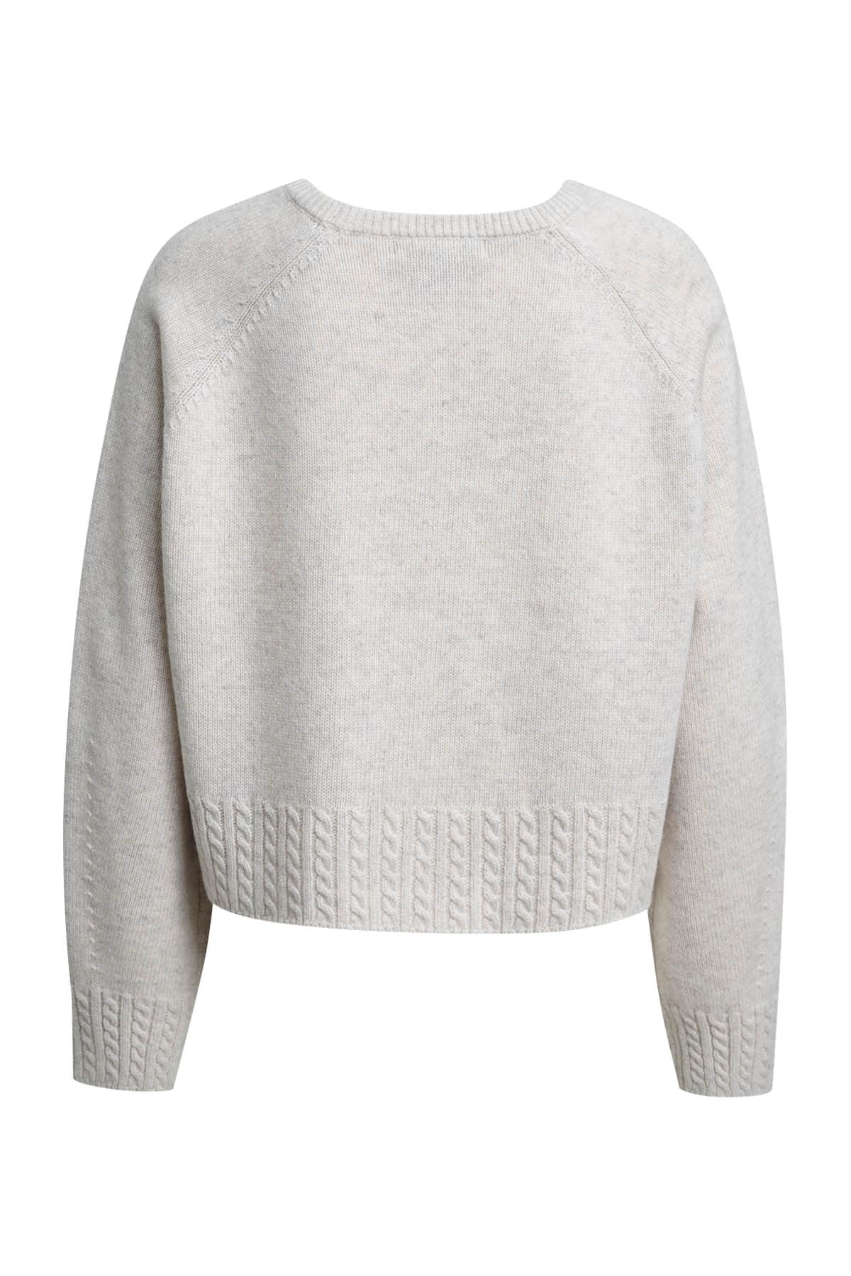 Smith & Soul Rundhalspullover mit hohem Woll-Anteil, Zopfstrick-Details