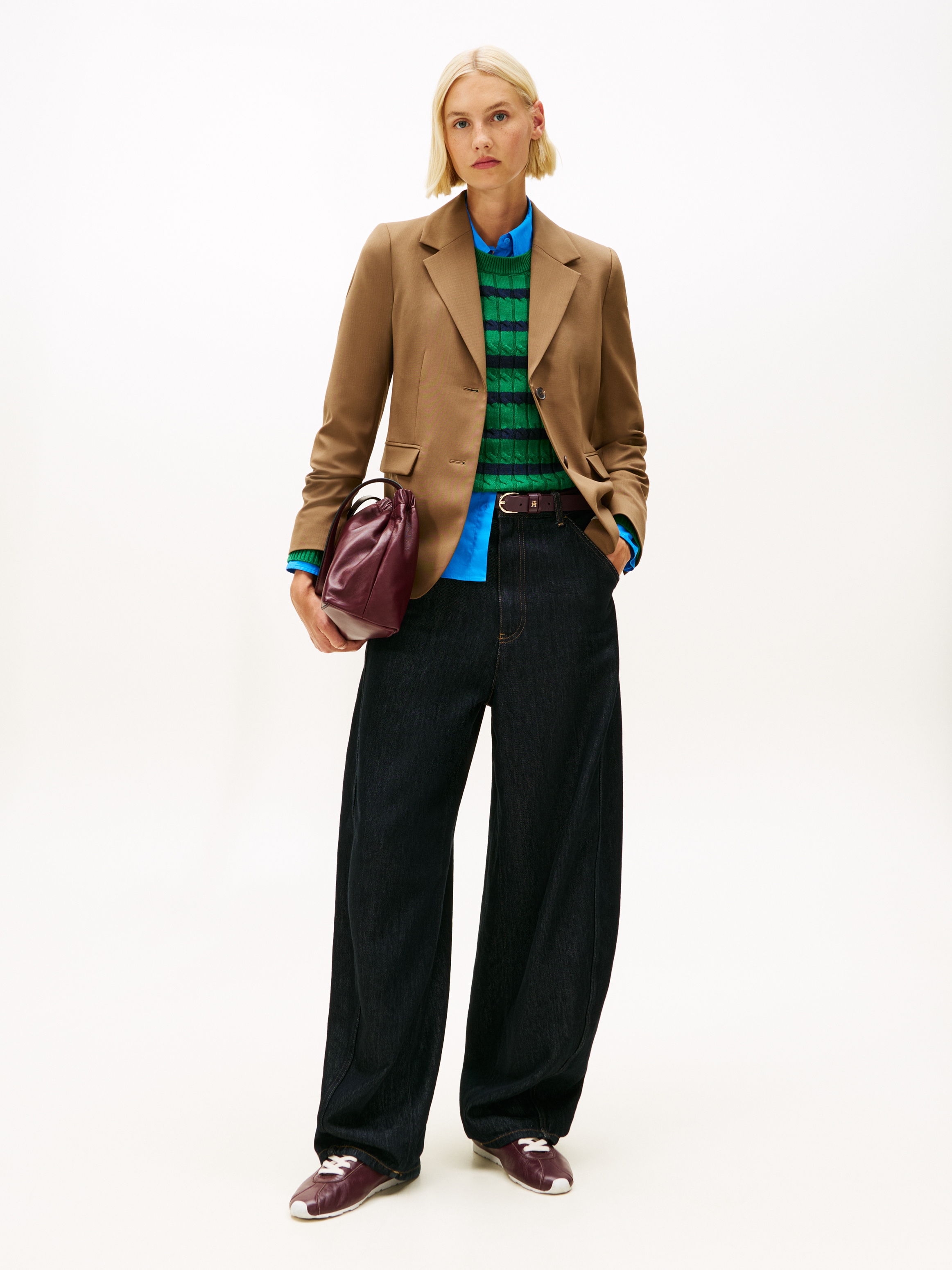Tommy Hilfiger Longblazer »TIMELESS WOOL REG STRT SB BLAZER« mit Wolle