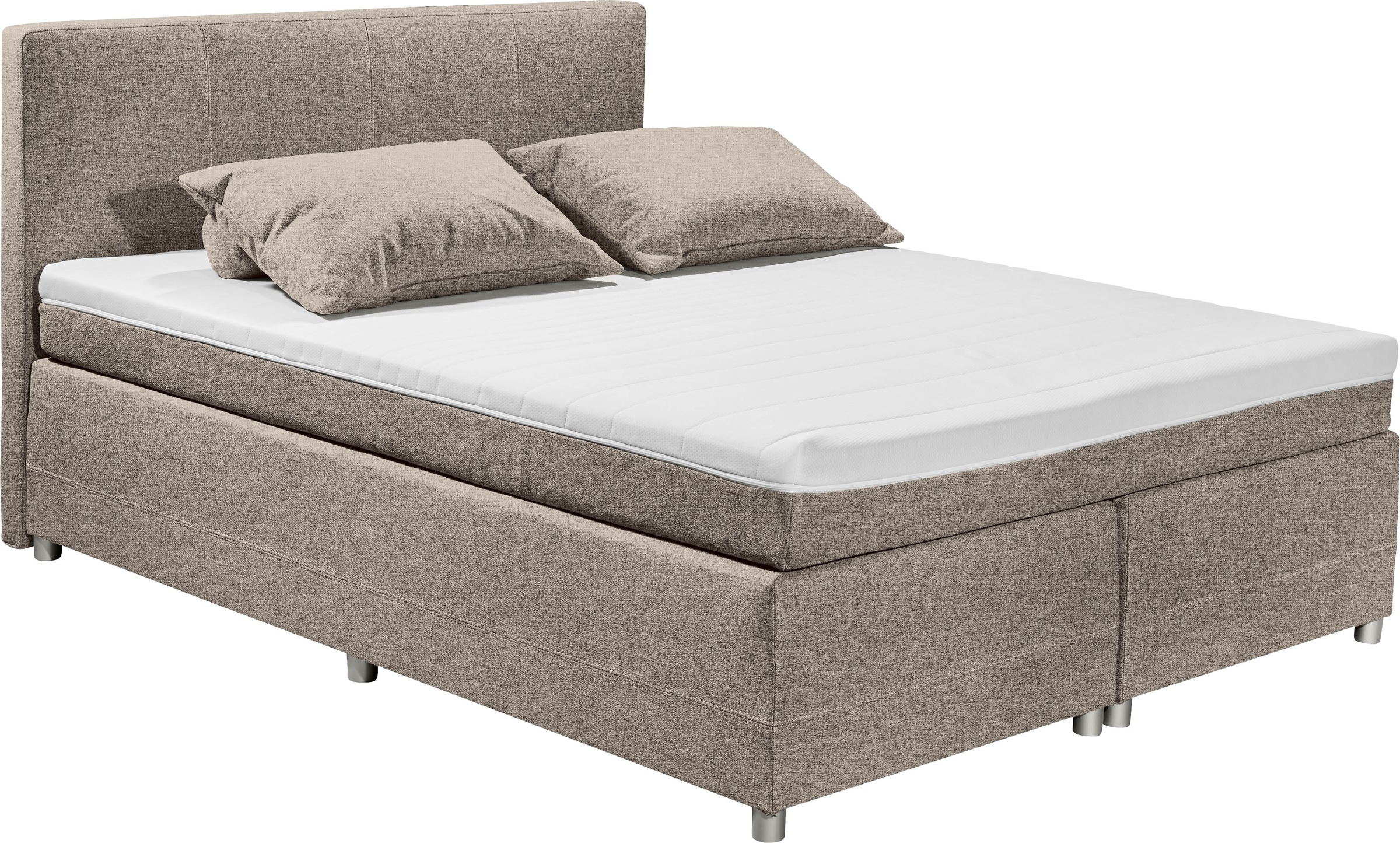 ED EXCITING DESIGN Boxspringbett »Luanda«, wahlweise mit Matratze und Toppe günstig online kaufen