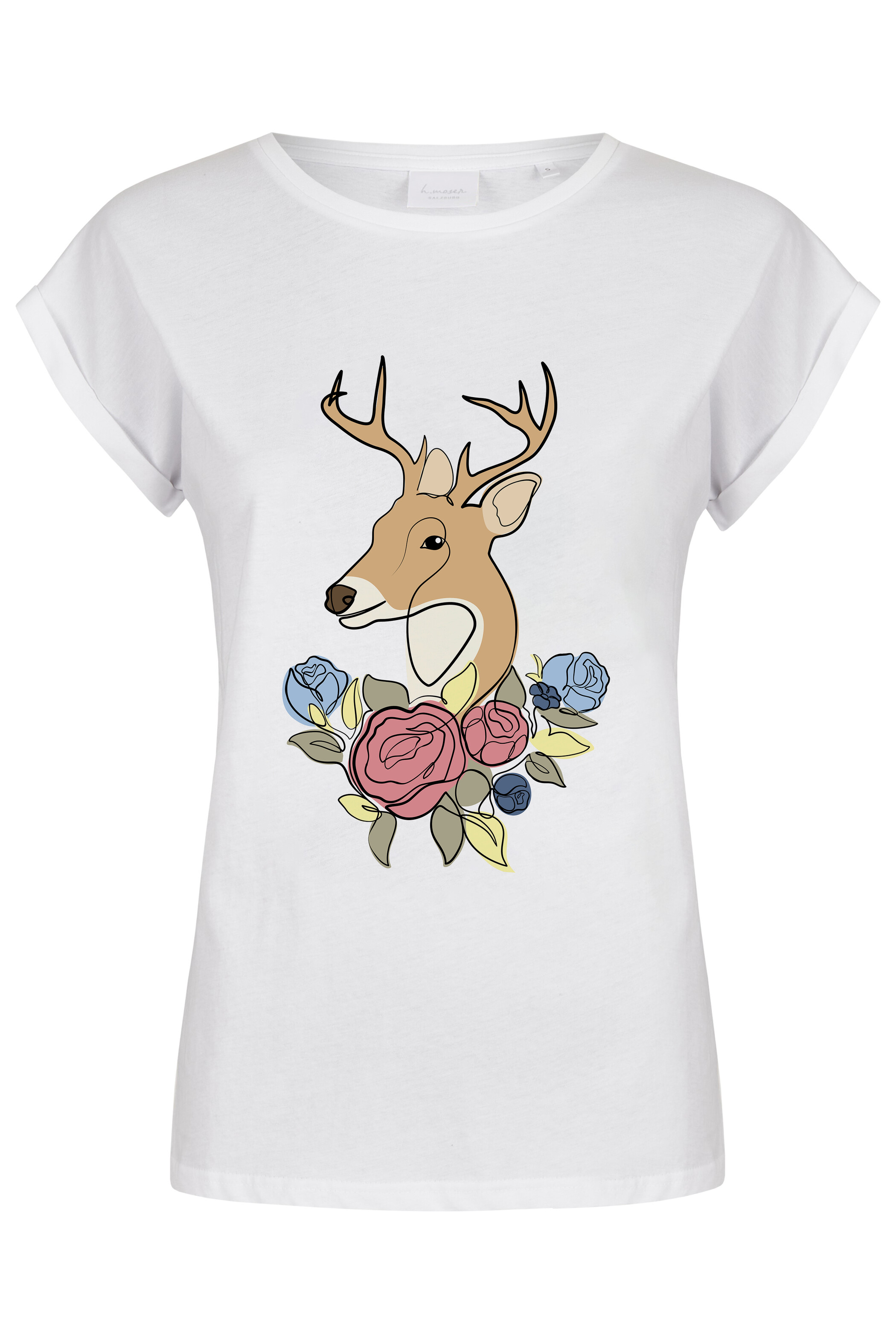 Trachtenshirt, Damen, mit modischem Hirschprint