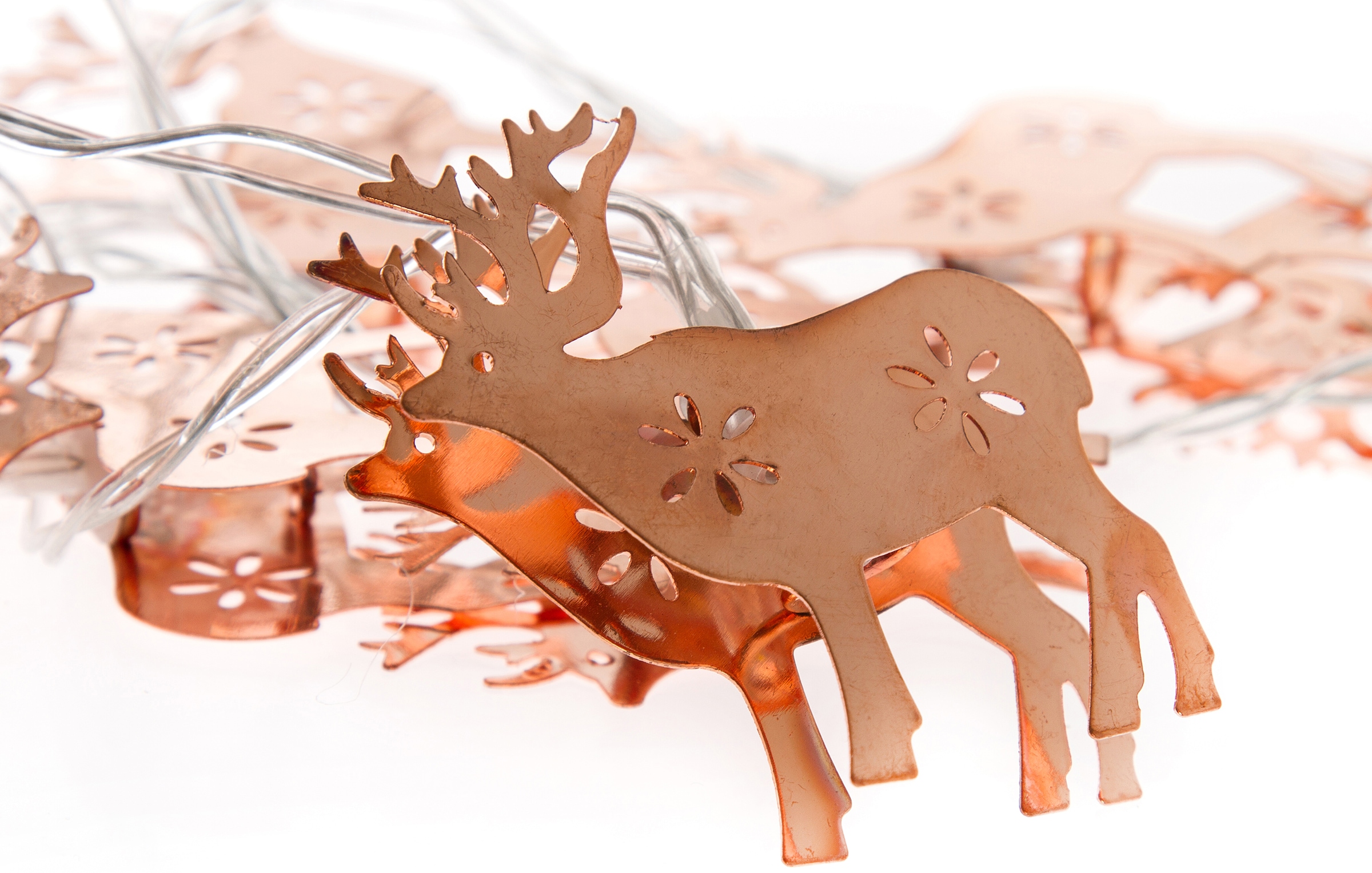 Myflair Möbel & Accessoires Dekoobjekt »Weihnachtsdeko«, LED-Lichterkette mit Rentieren, mit 10 LEDs, Länge ca. 150 cm