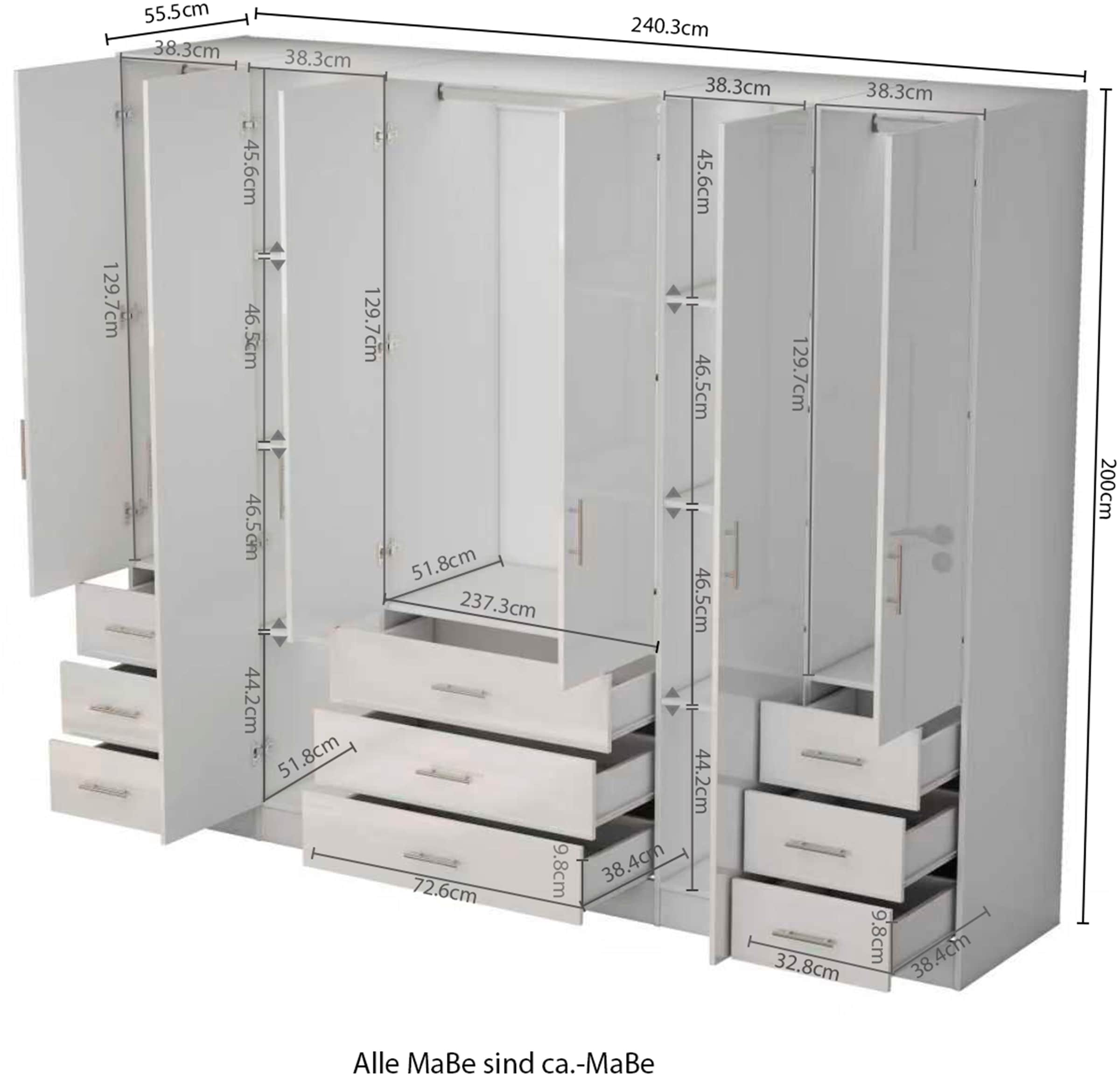 OTTO home Kleiderschrank »Trento Schlafzimmerschrank Garderobe Hochglanz Bestseller«